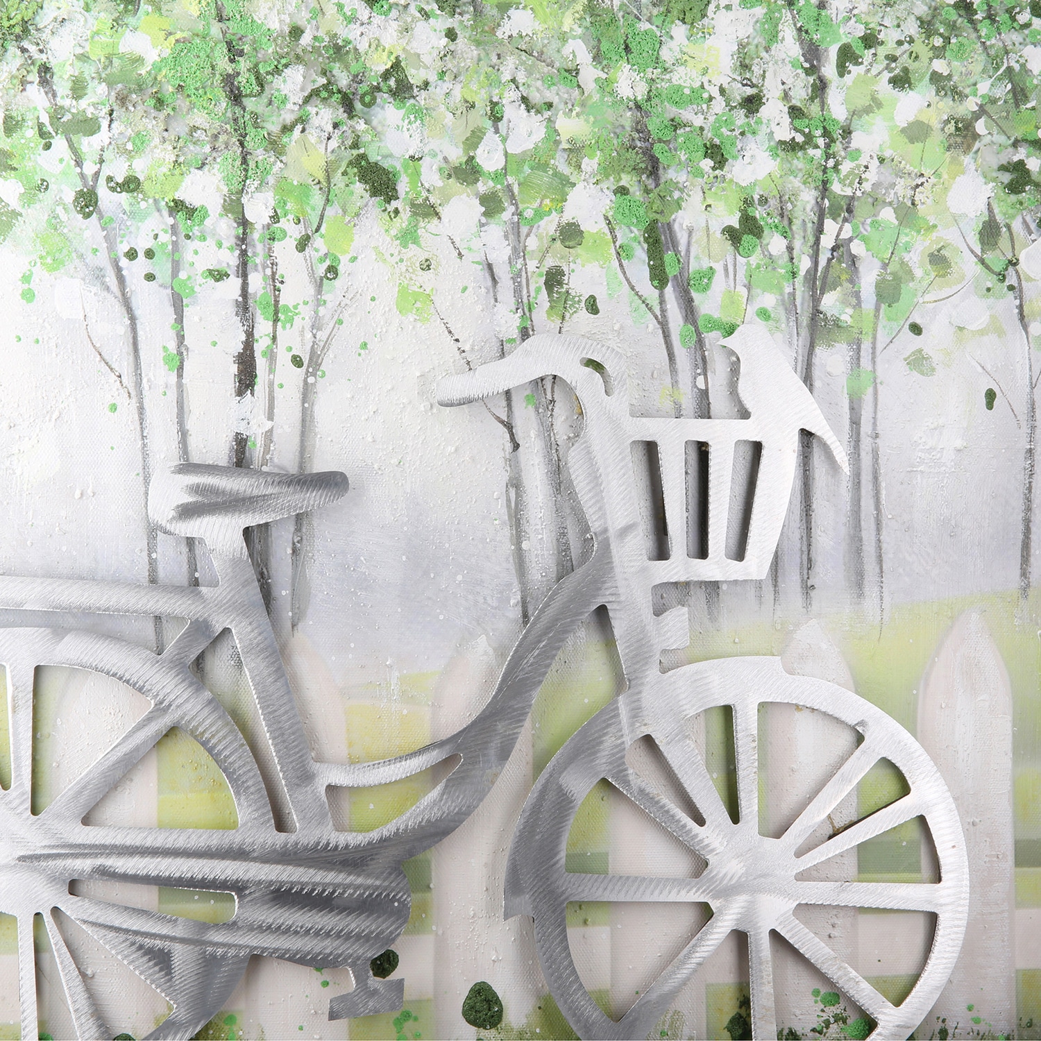 GILDE Leinwandbild »Bild quadratisch Fahrradliebe grün H. 60 cm« 1 Stk. tlg.