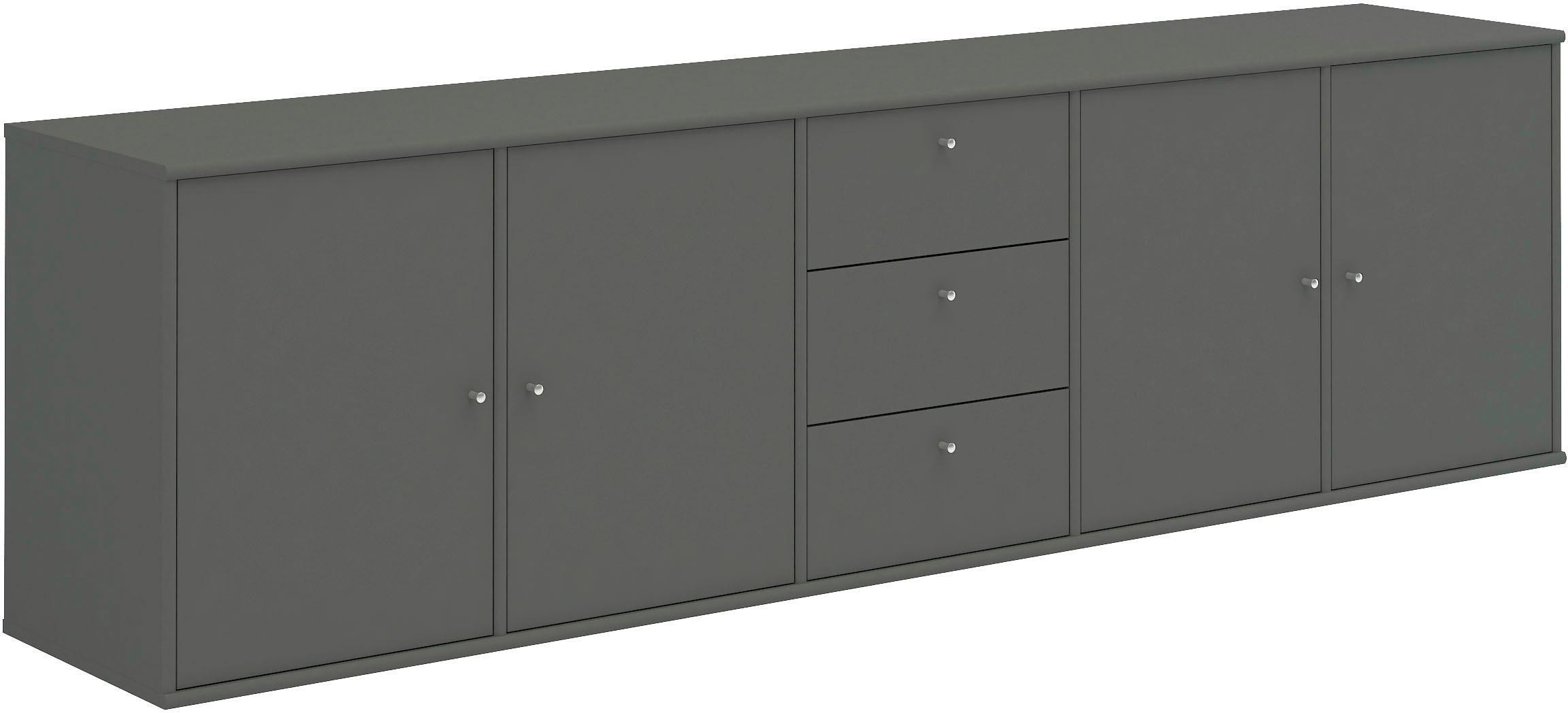 Schrank, B: mit Sideboard Hammel und Türen »Mistral, 220 cm, BAUR Furniture Hochwertig anpassungsbar hängend/stehend | Designmöbel montierbar«, Schubladen,