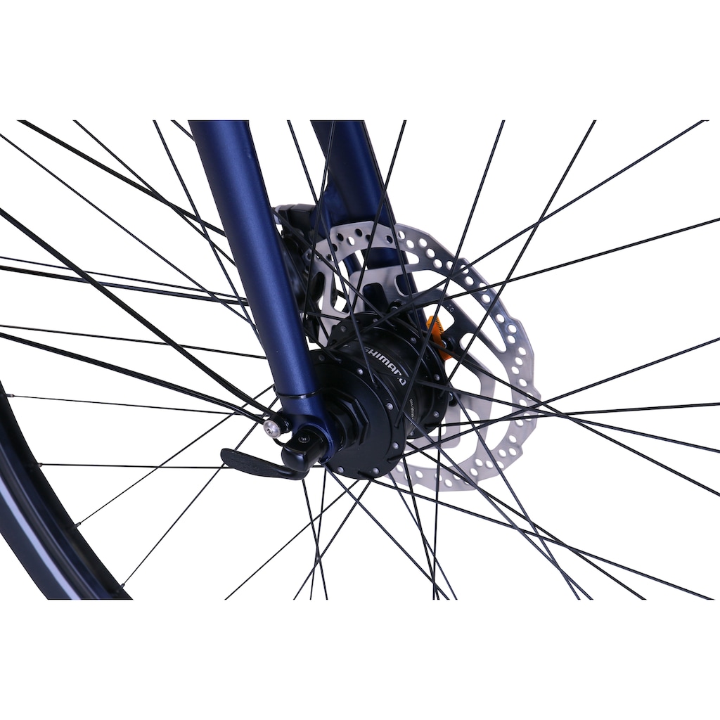 HAWK Bikes Trekkingrad »HAWK Trekking Gent Super Deluxe Ocean Blue«, 8 Gang, Shimano, Nexus Schaltwerk