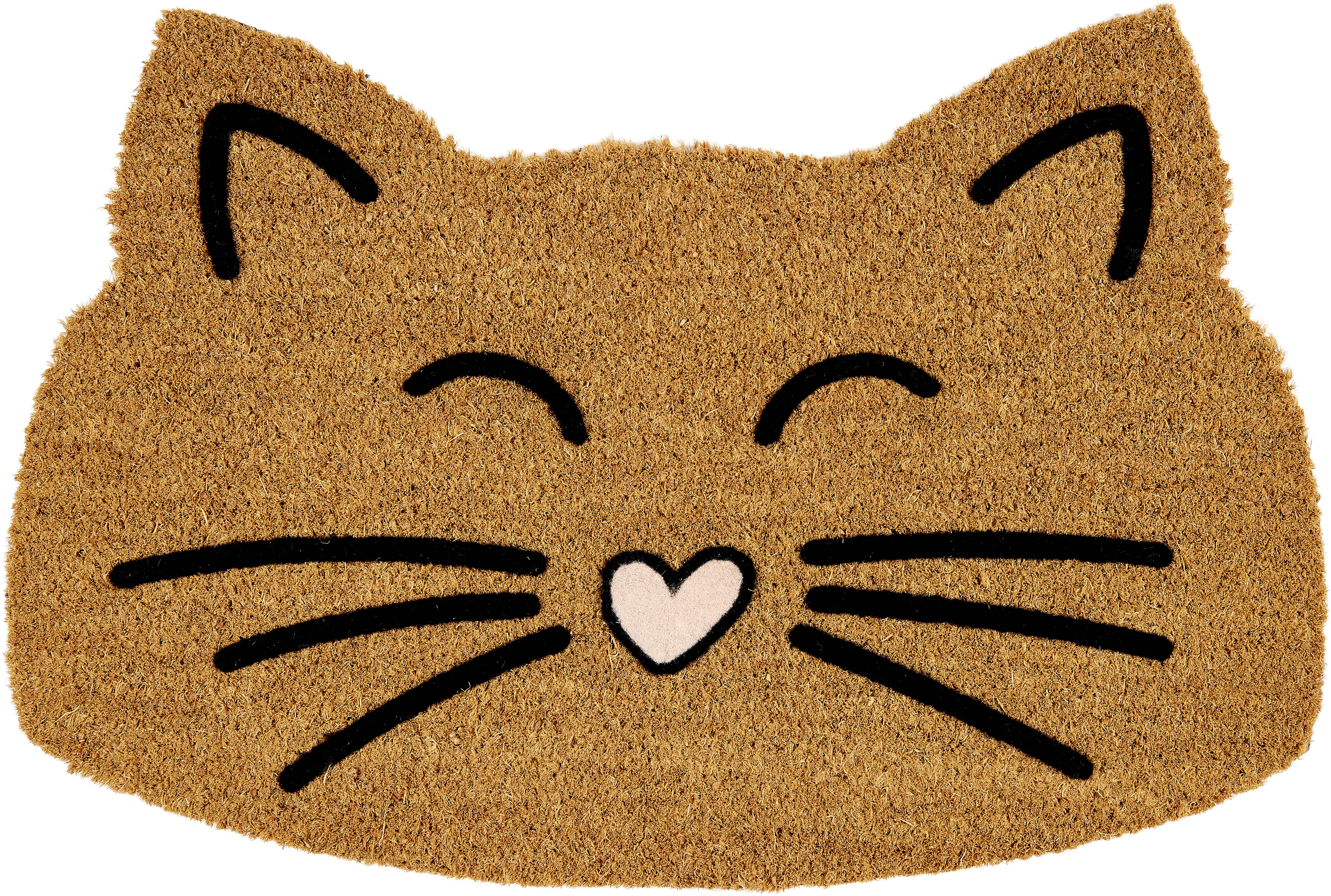 ASTRA Fußmatte "Coco Design 120" Motivform 14 mm Höhe Kokos, Katze, Türmatte, rutschfest, Motivform