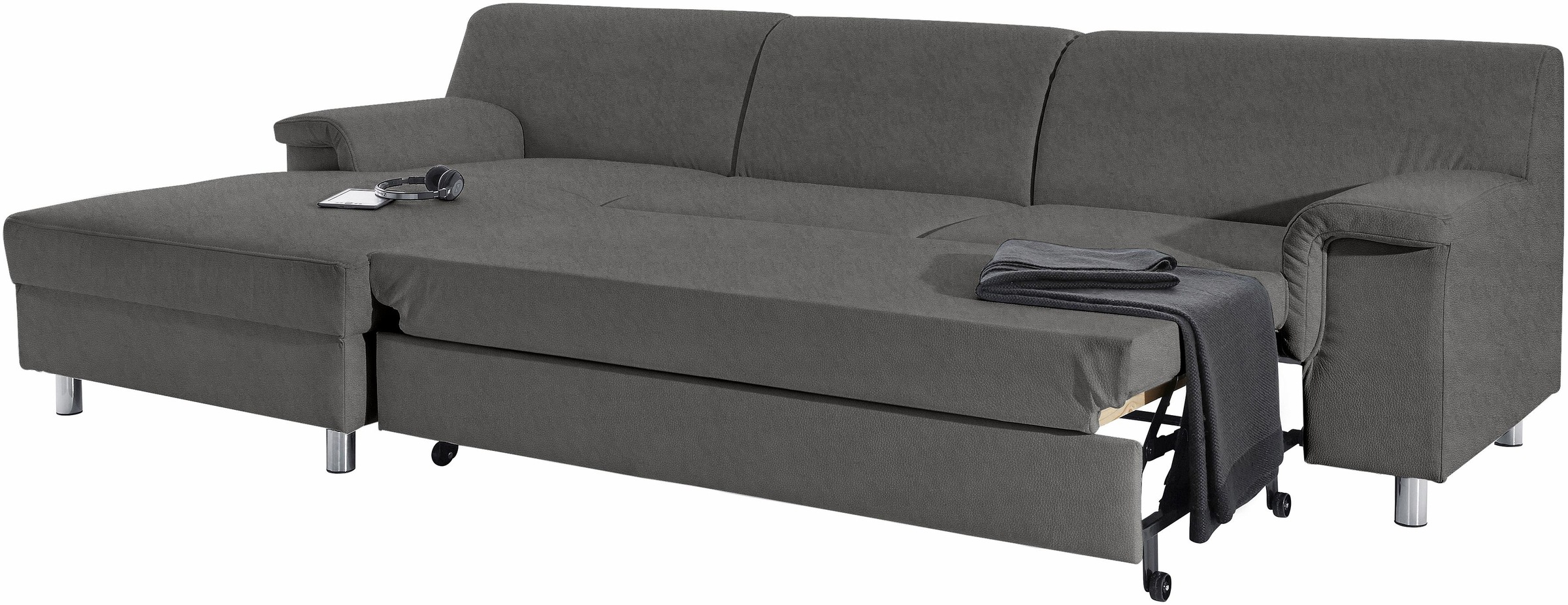 DOMO collection Ecksofa "Jamie, modern und elegant, Fußhöhe 9cm, L-Form," w günstig online kaufen