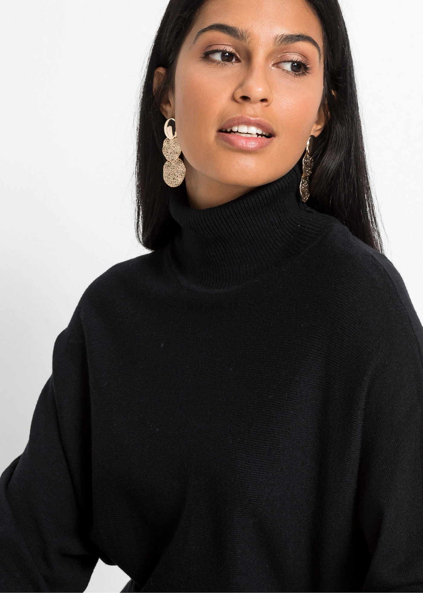 Thumbnail - bonprix Strickkleid mit Rollkragen, aus Viskose, Polyamid und Polyester