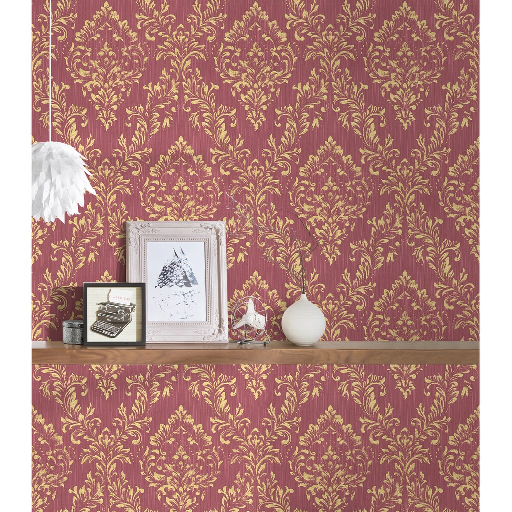 Architects Paper Textiltapete »Metallic Silk«, Barock-matt-glänzend, Ornament Tapete Barock