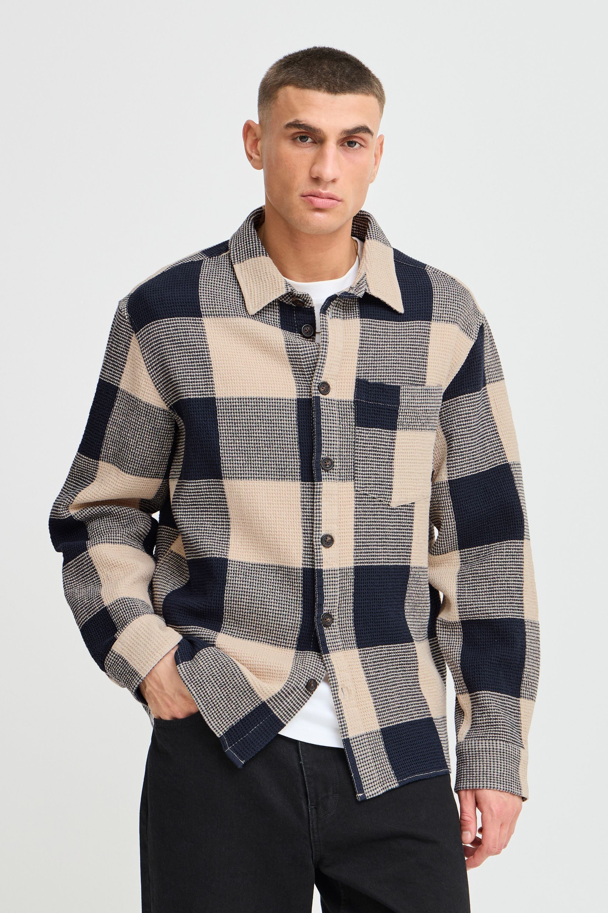 !Solid Langarmhemd »Langarmhemd SDOLIVER WAFFLE CHECK«
