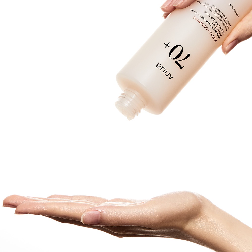 Anua Toner »RICE 70 GLOW MILKY TONER« für trockene Haut, spendet Feuchtigkeit und stärkt die Hautbarriere