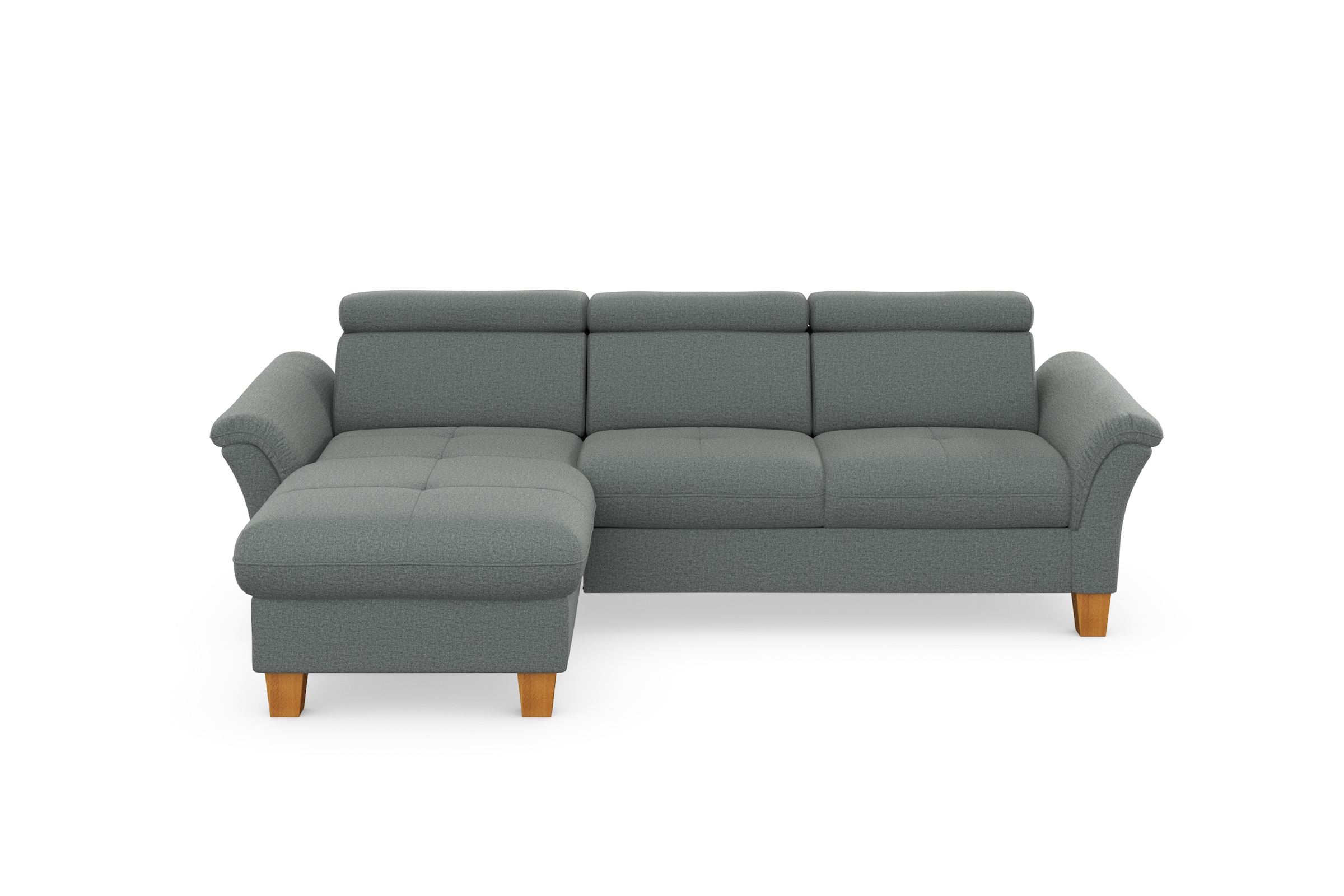 Home affaire Ecksofa »Lindgren L-Form« wahlweise mit Bett mit klappbaren Rollen, Kasten und Kopfverstellung