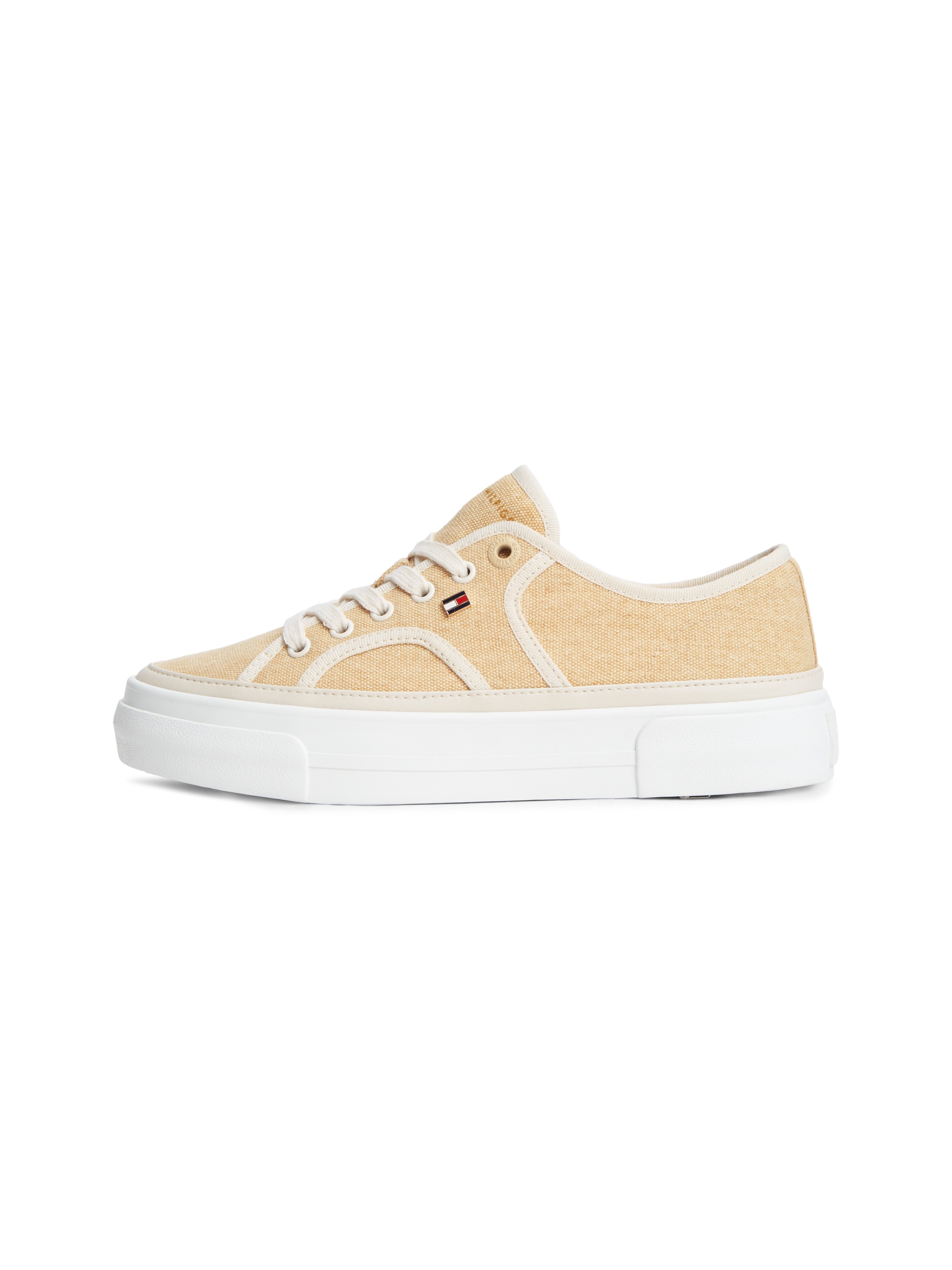 Tommy Hilfiger Plateausneaker »PLATFORM VULC SNEAKER PIPING«  Freizeitschuh, Halbschuh, Schnürschuh mit Kontrast-Paspellierung