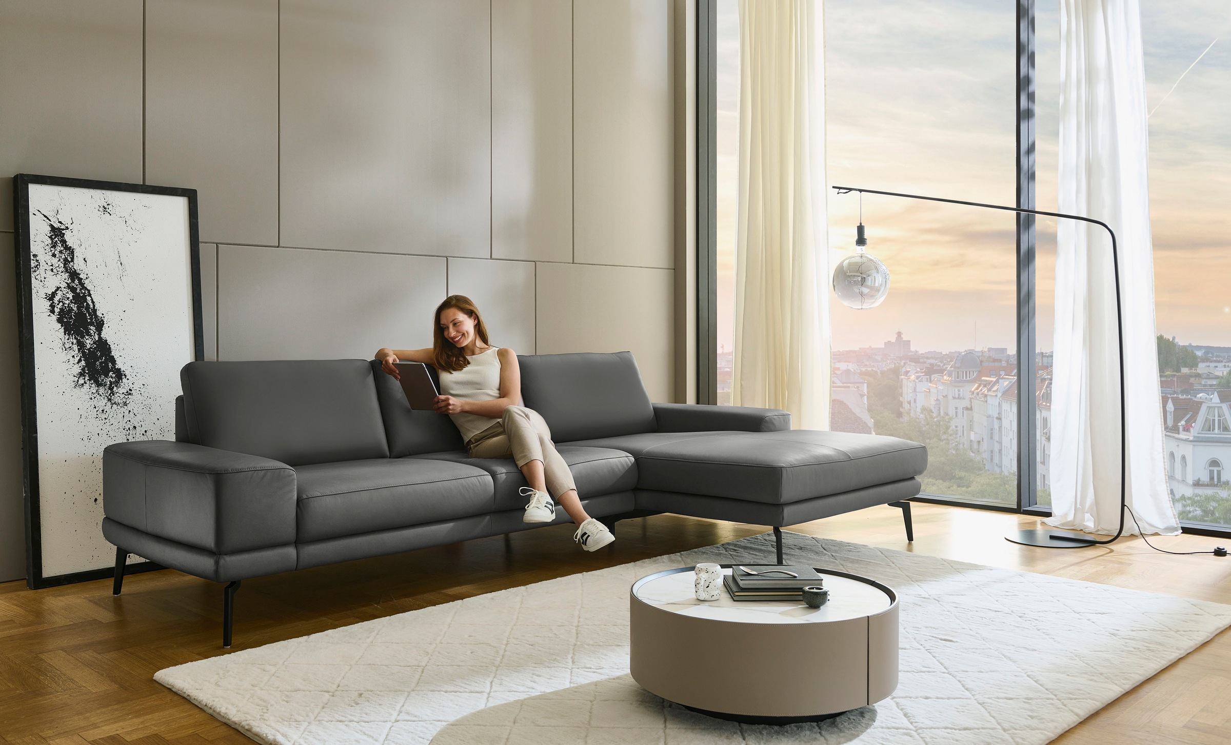 Die PlanBar Ecksofa "PN-EM20061, wahlweise frei im Raum stellbar" wahlweise günstig online kaufen