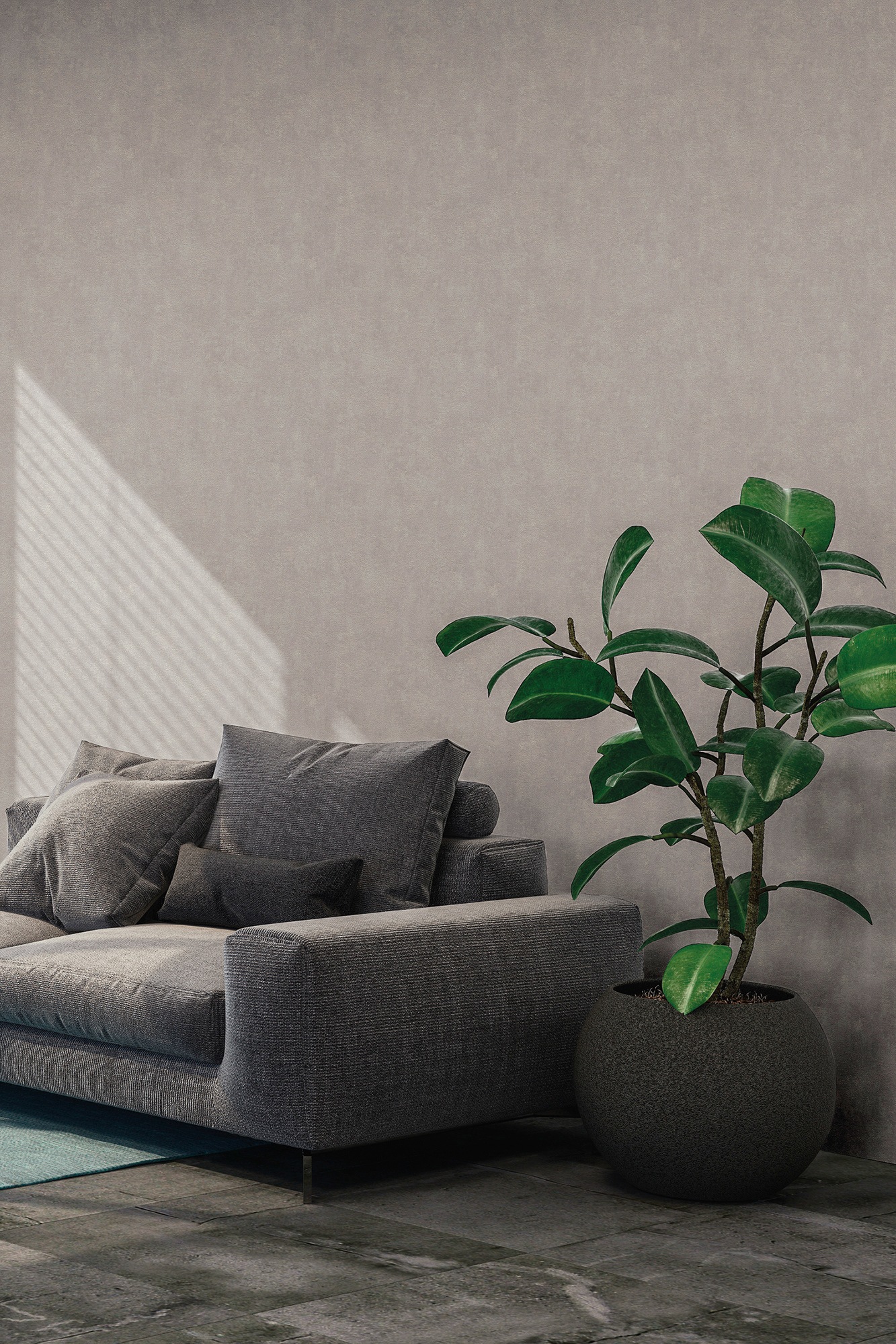 living walls Vliestapete »New Walls Loft Living in Beton Optik«, uni-einfarbig-unifarben, Uni Tapete einfarbig Tapeten Wohnzimmer Schlafzimmer Küche modern Büro