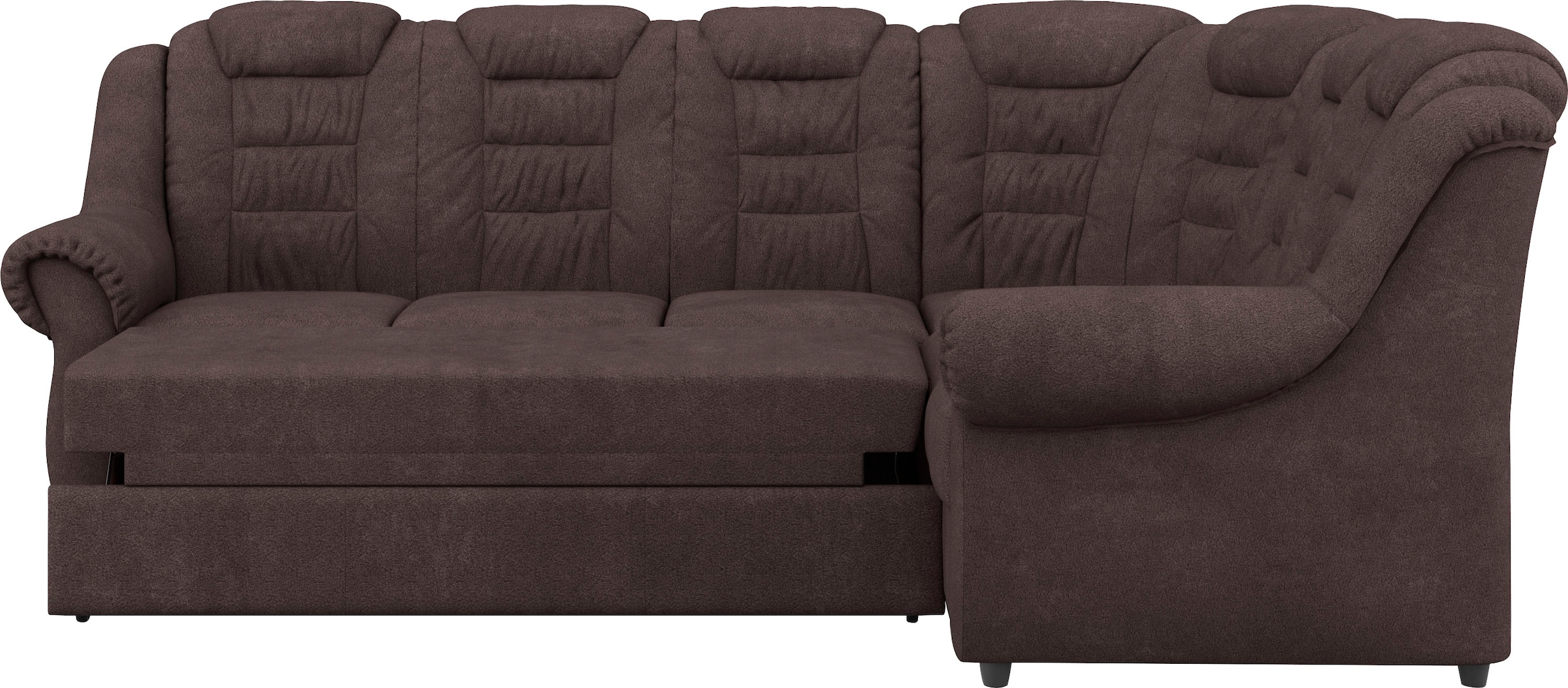 Home affaire Ecksofa »Boston L-Form«, mit hoher Rückenlehne, optional mit Bettfunktion und Stauraum