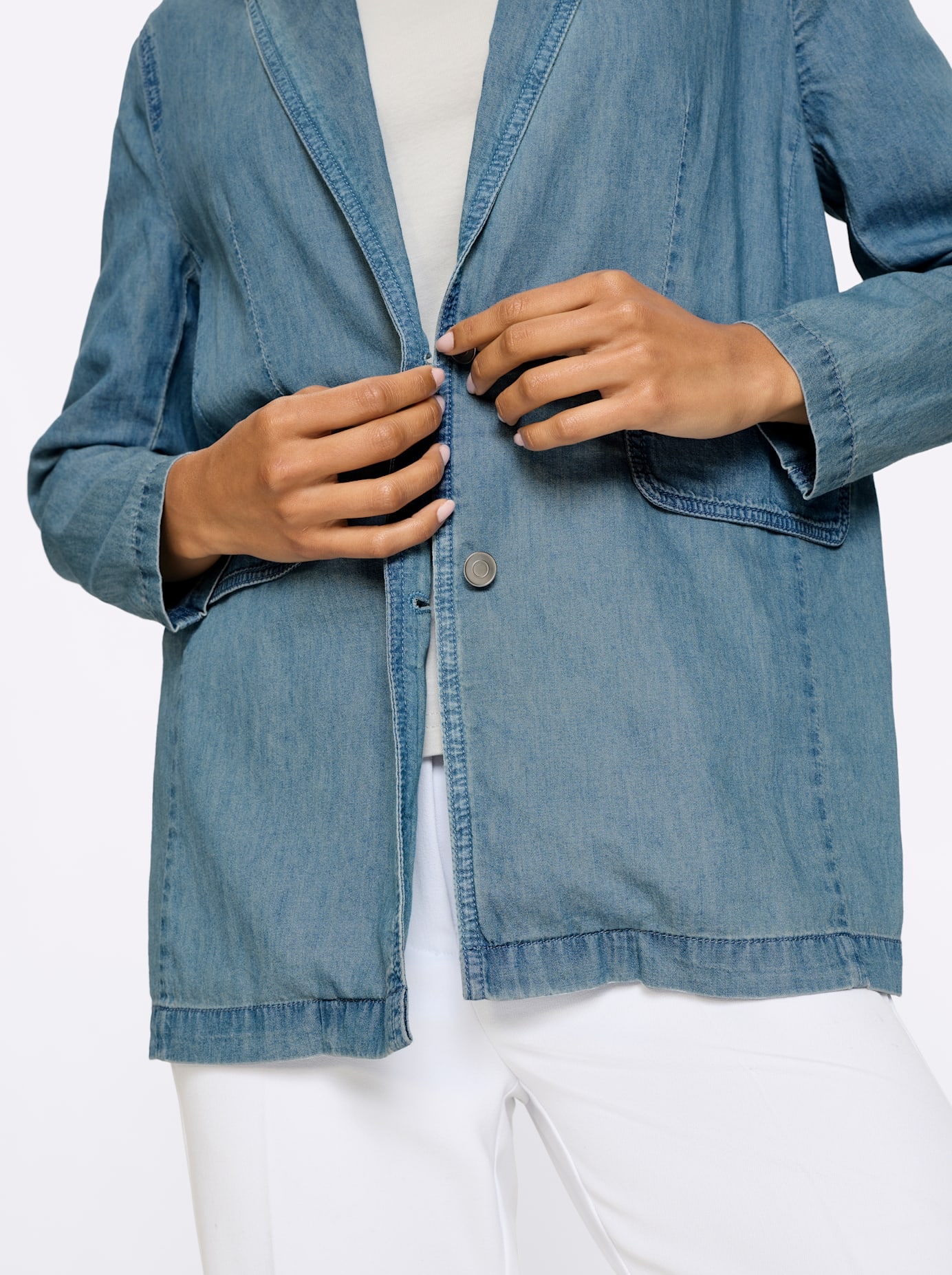 Classic Basics Jeansjacke ohne Kapuze