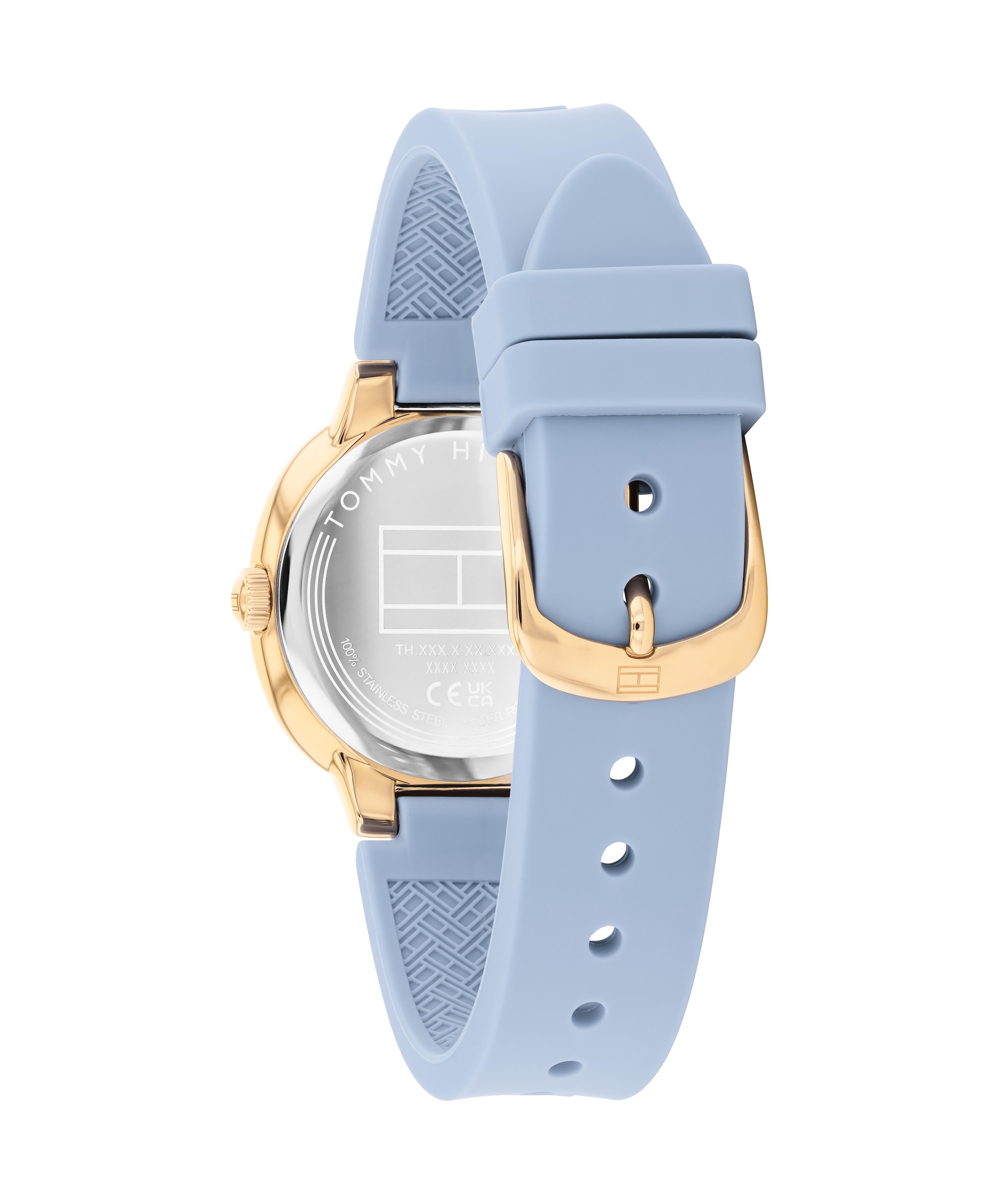 Tommy Hilfiger Quarzuhr »SAVANNAH« Armbanduhr, Damenuhr, Silikonarmband, analog, Glassteine