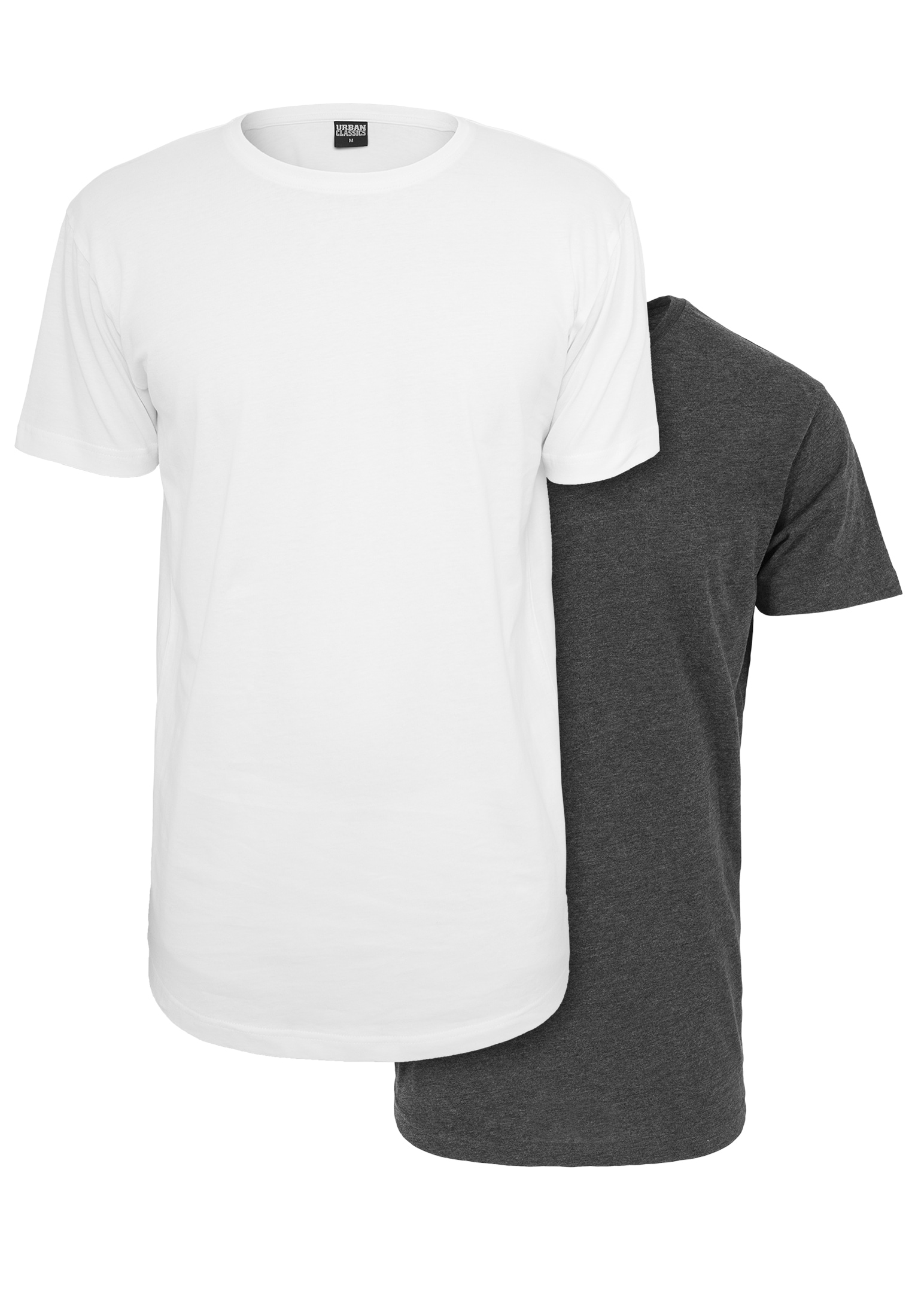 URBAN CLASSICS T-Shirt "Urban Classics Herren Pre-Pack Shaped Long Tee 2-Pa günstig online kaufen