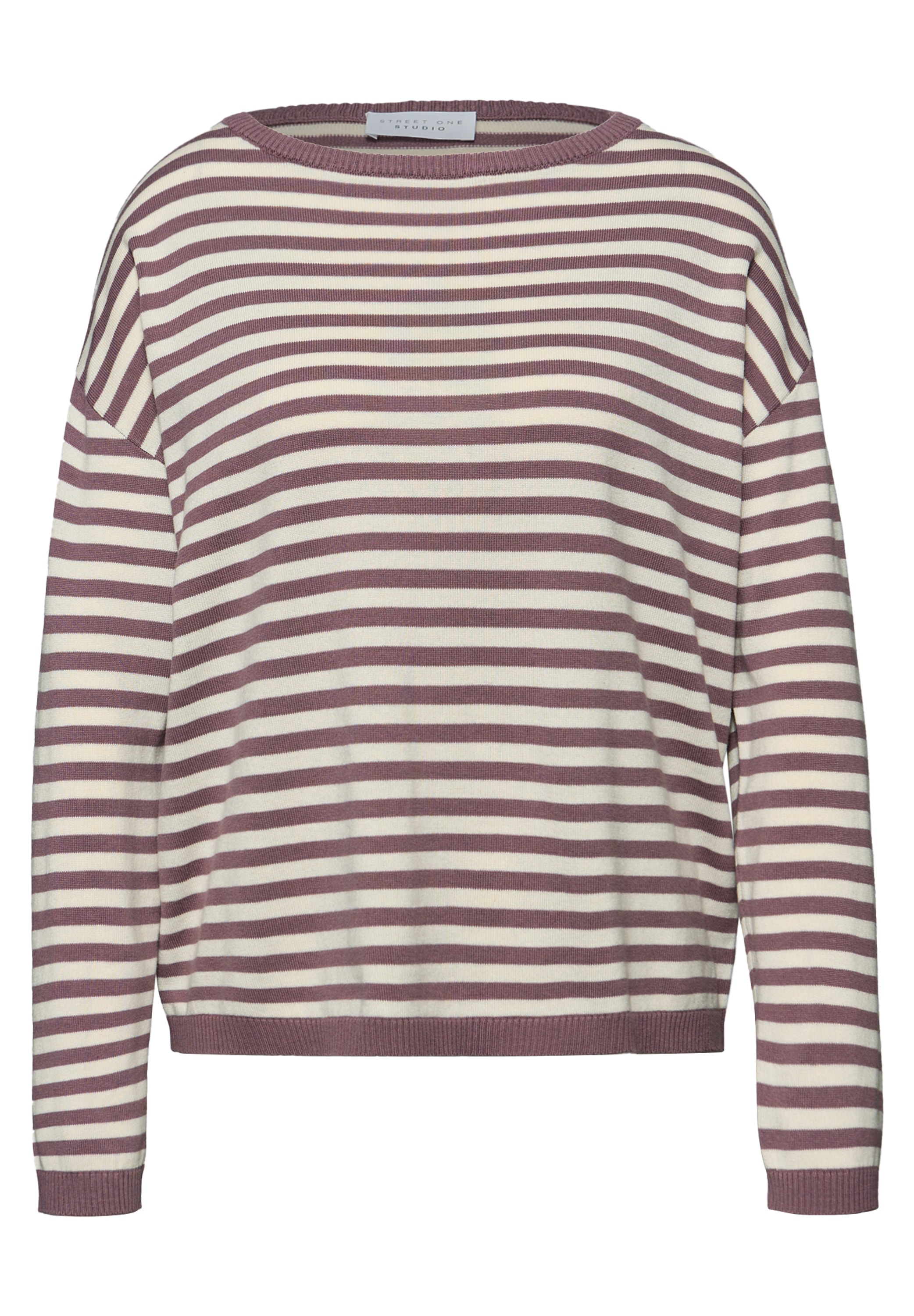 STREET ONE STUDIO Streifenpullover mit U-Boot-Ausschnitt