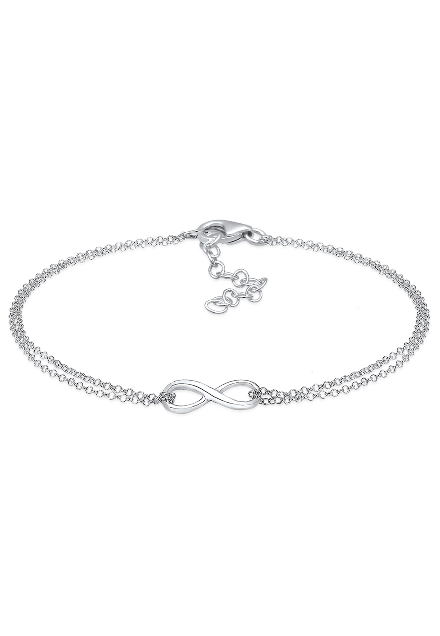 "Armkette ELLI ""Armband Infinity Liebe Unendlichkeit Layer 925 Serling Silber"" Gr. 180, silber, Armbänder, Damen, 180, Silber 925 (Sterlingsilber)