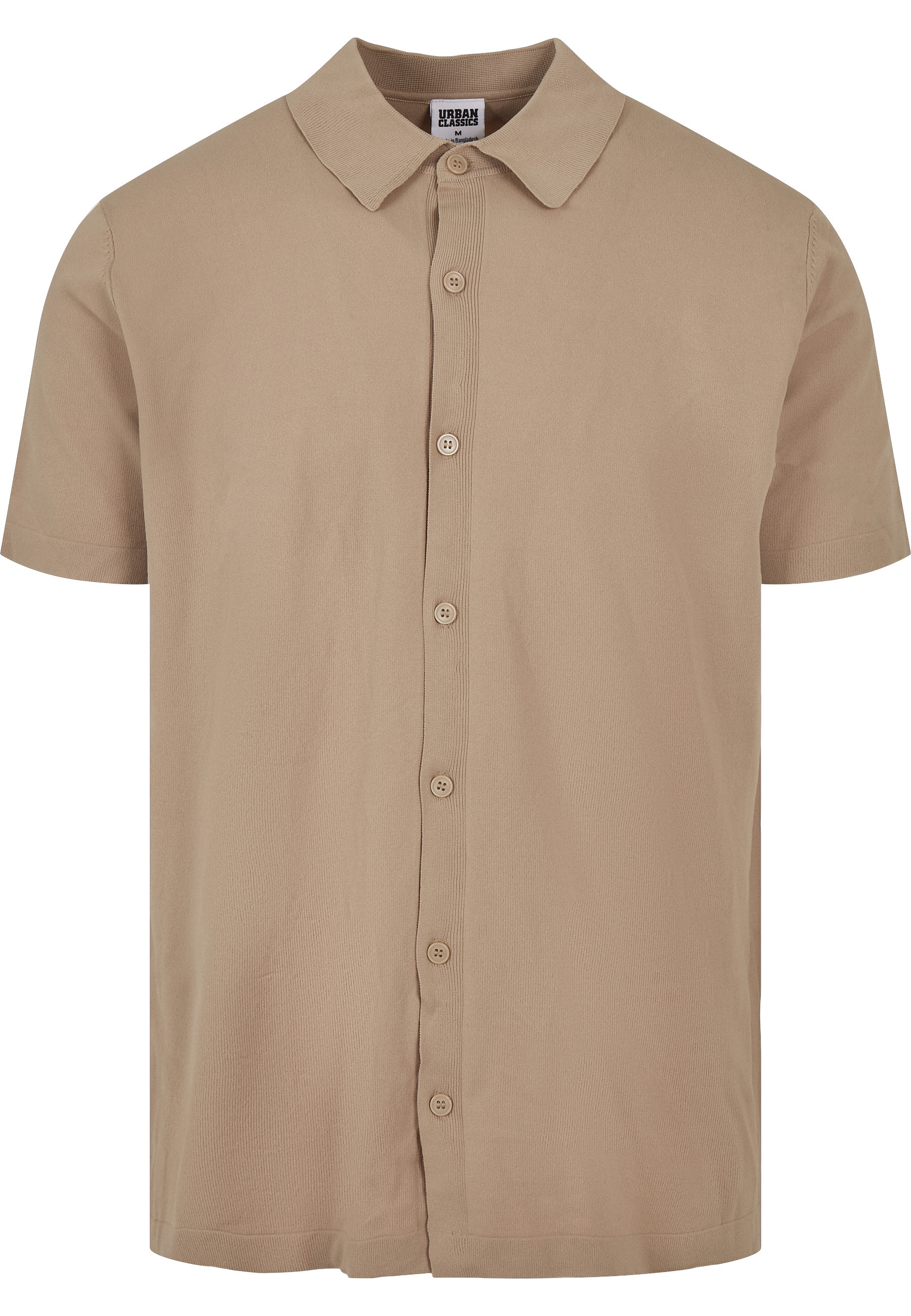 URBAN CLASSICS Langarmhemd "Urban Classics Herren Knitted Shirt" 1