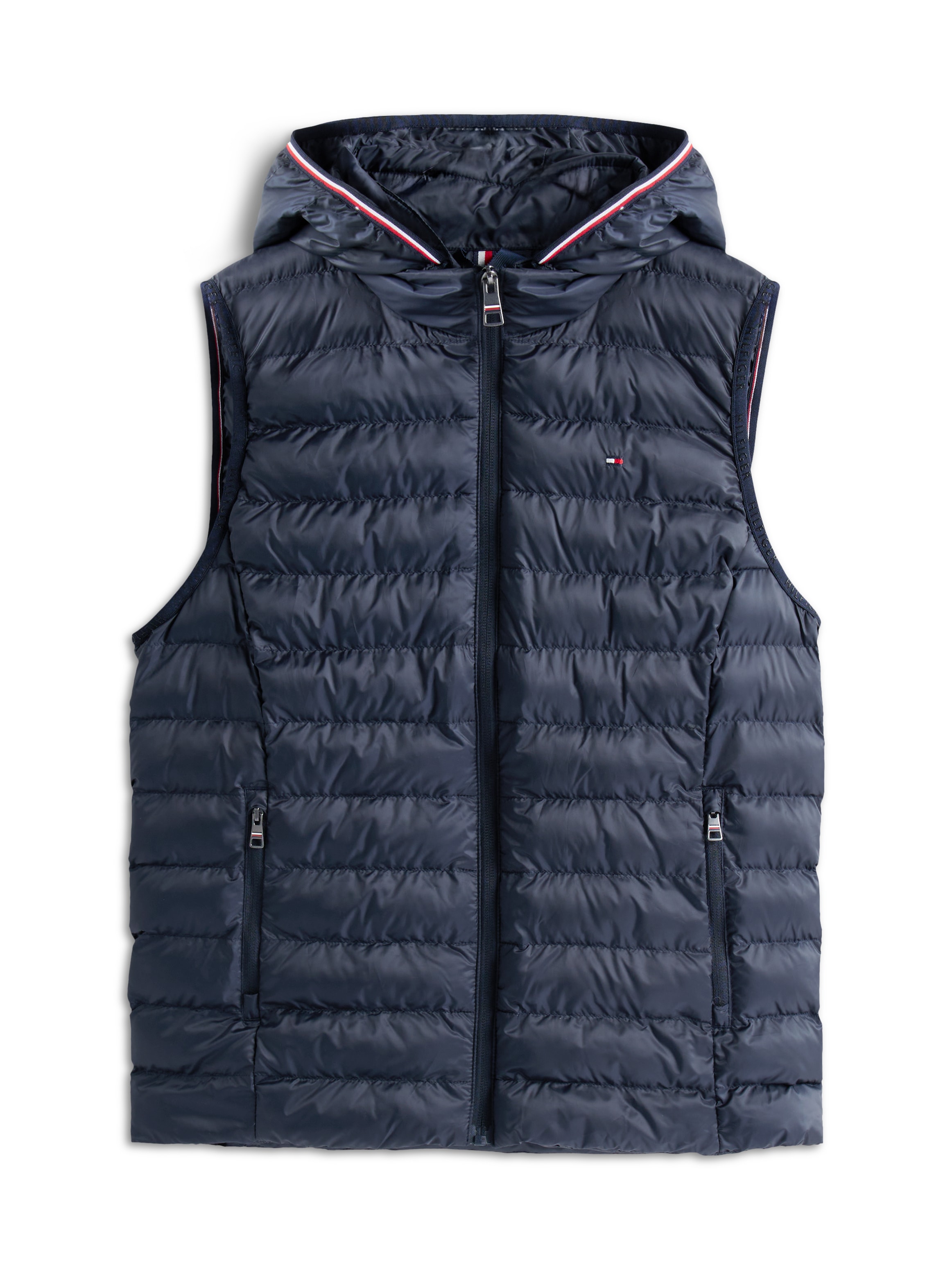 Tommy Hilfiger Steppweste »LW PADDED GLOBAL STRIPE VEST« Global Serie TH WOMEN,  abnehmbare Kapuze, Übergangsweste
