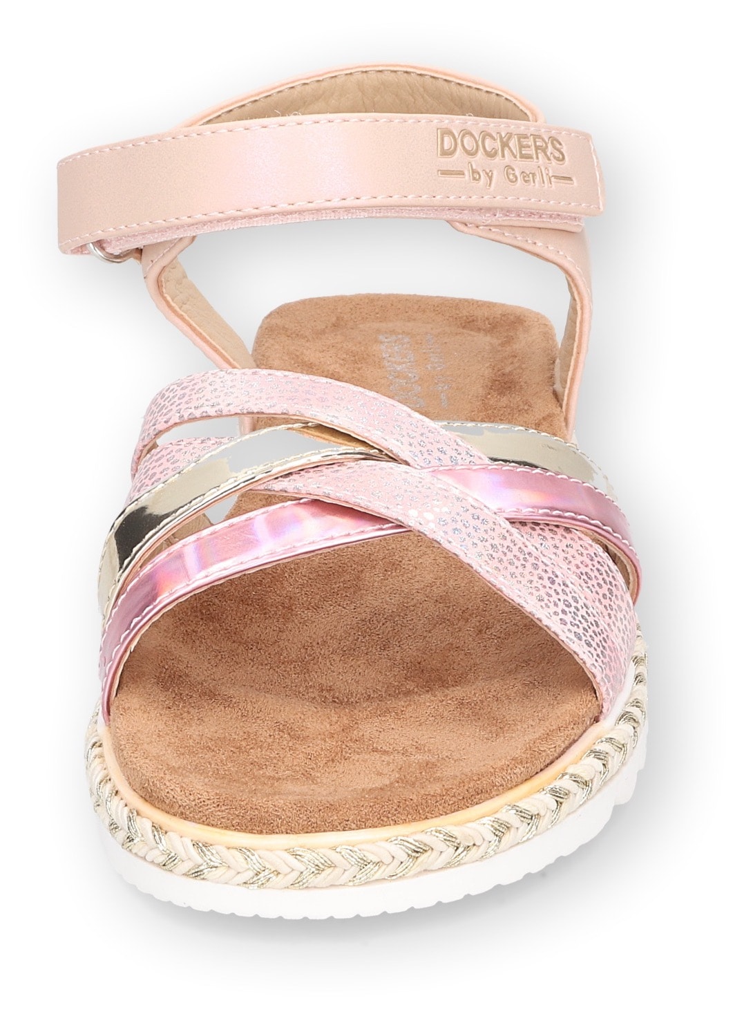 Dockers by Gerli Sandale, Plateausandale, Klettschuh, Glitzersandale mit Flecht-Details