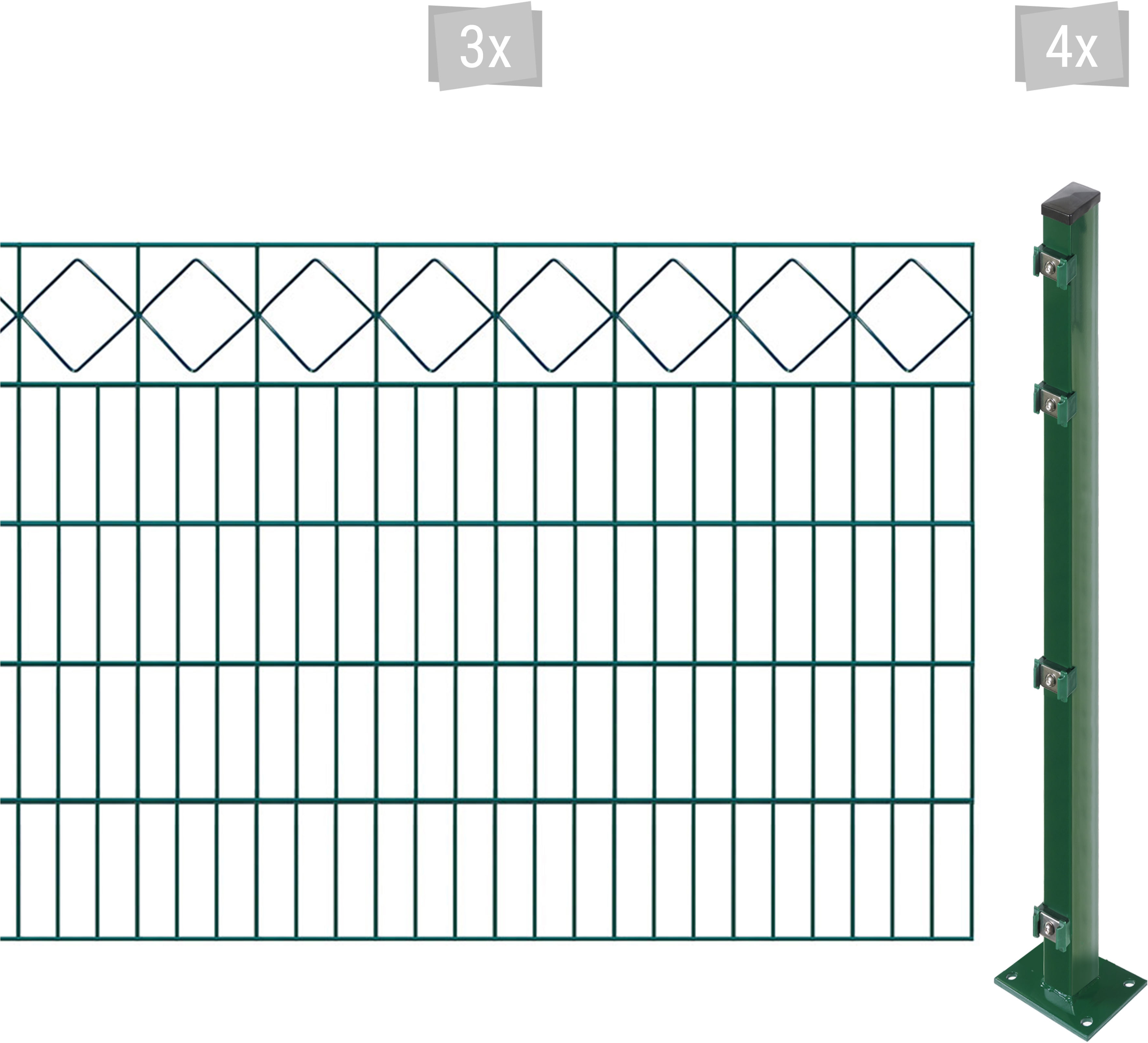 Arvotec "EASY 100 zum Aufschrauben "Karo" mit Zierleiste" Zaunhöhe 100 cm, Zaunlänge 2 - 60 m