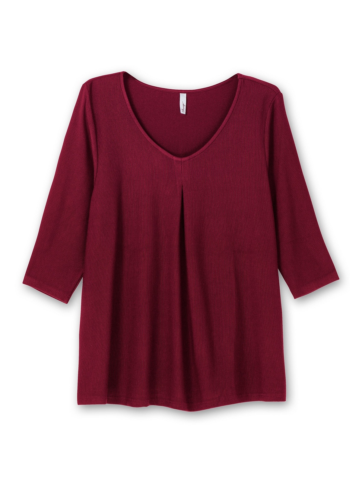 Sheego 3/4-Arm-Shirt »Große Größen«, mit Kellerfalte, in A-Linie