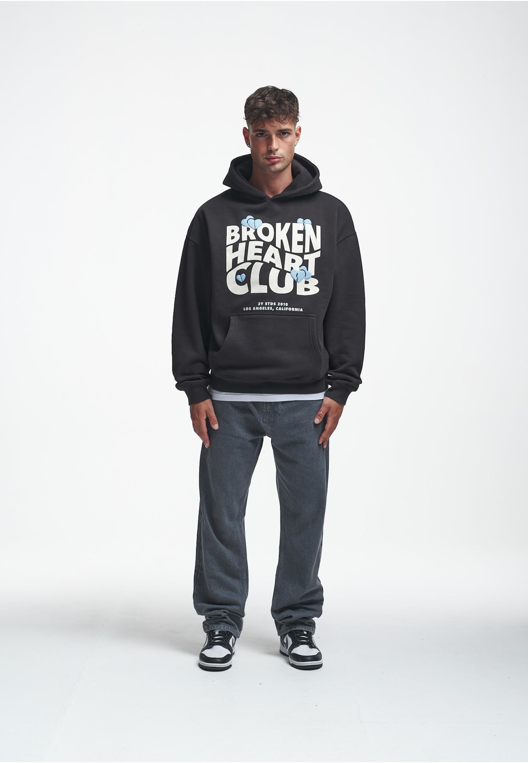 2Y Studios Kapuzensweatshirt »2Y Studios Herren 2Y Broken Heart Club Oversize Hoodie«, (1 tlg.)