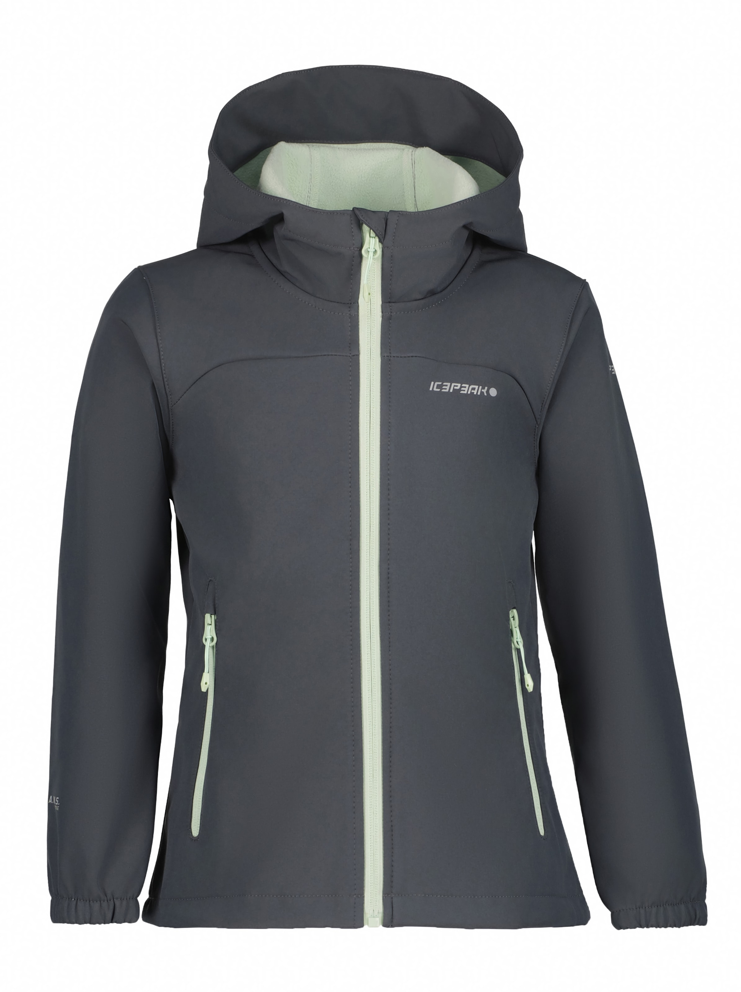 Icepeak Softshelljacke "SOFTSHELLJACKE KULM - für Kinder", mit Kapuze