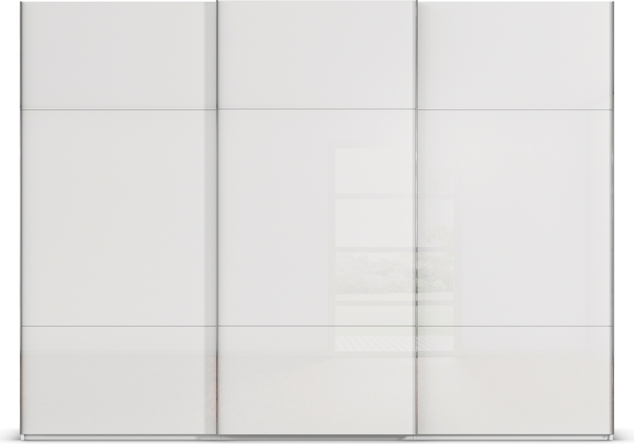 rauch Schwebetürenschrank »Kleiderschrank Schrank Garderobe Schlafzimmerschrank CONTIDO«, (in 3 verschiedenen Ausstattungen BASIC/CLASSIC/PREMIUM), aus hochwertigem Material in 6 Breiten 2 Griff-Farben MADE IN GERMANY