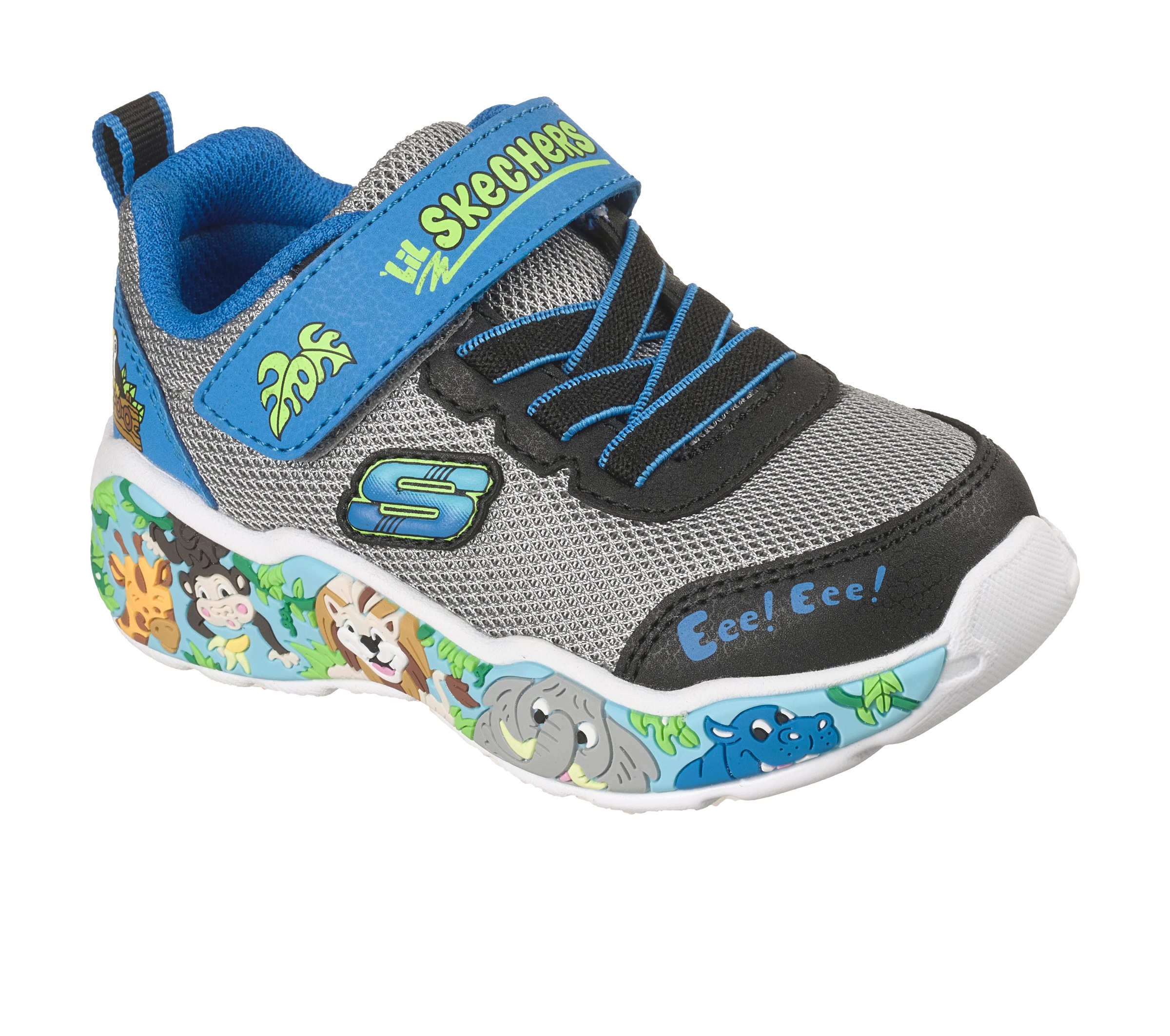 Skechers Play Scene Toddler Shoe Grey Blue Size 25