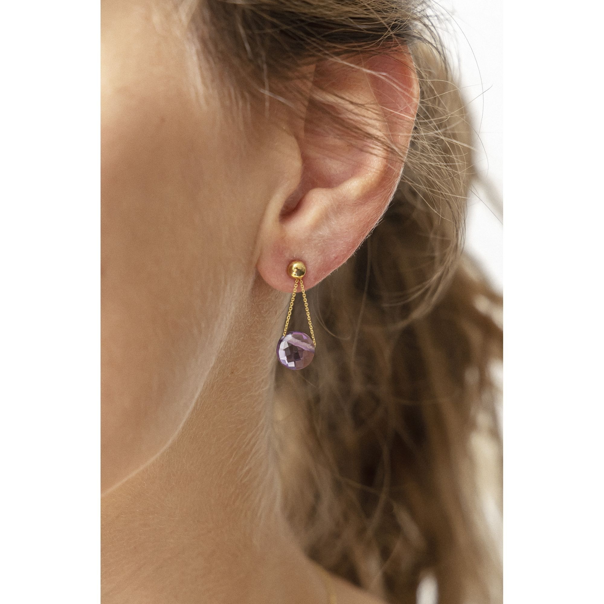 CELESTA Paar Ohrhänger »375/- Gelbgold Amethyst«