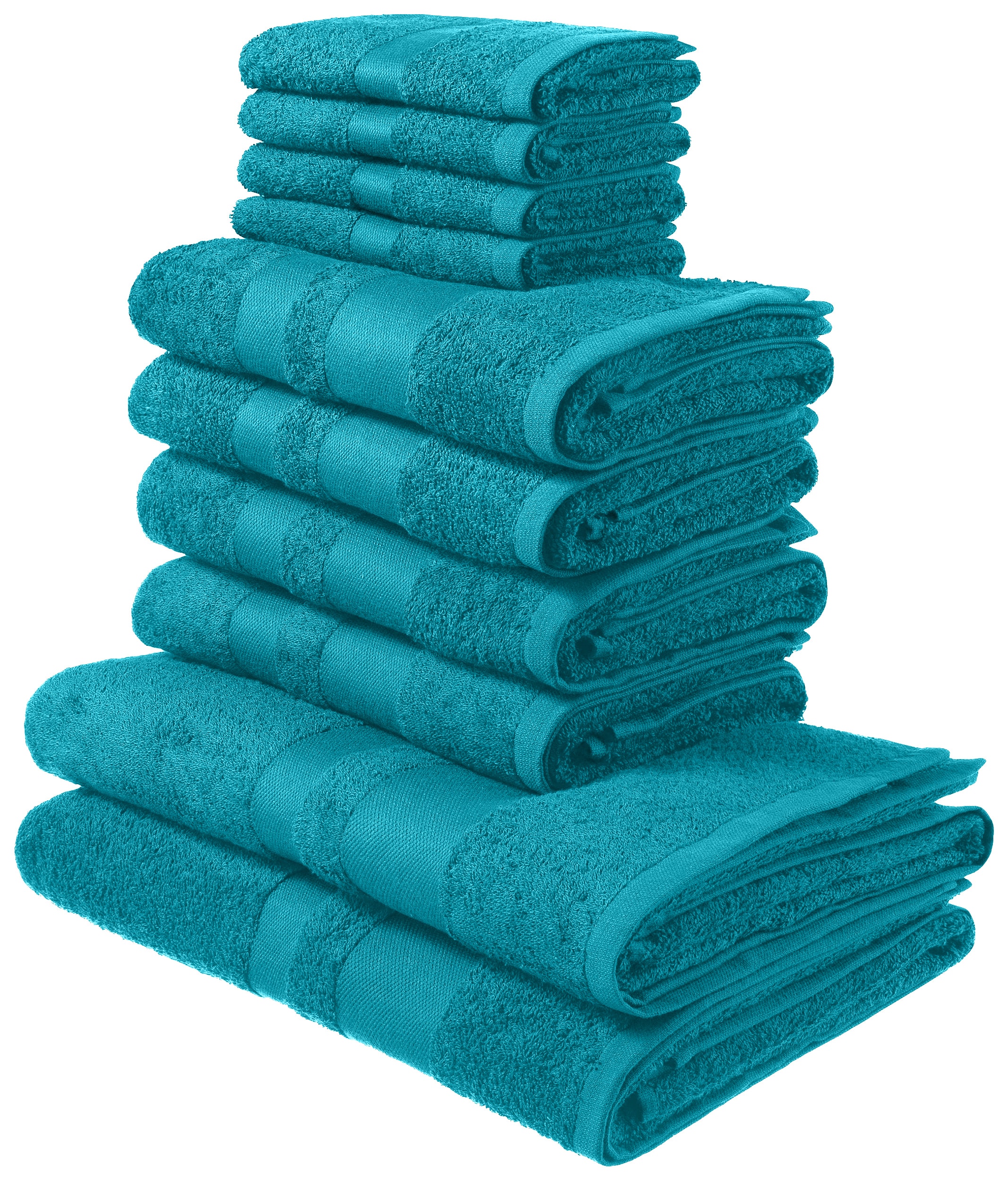 OTTO home Handtuch Set »Vanessa, 10-tlg Handtuch-Set, weich, in Standard- und Premium-Qualität« Set 10 tlg. Walkfrottee 100% Baumwolle, Duschtücher, Handtücher, Gästetücher, mit Bordüre