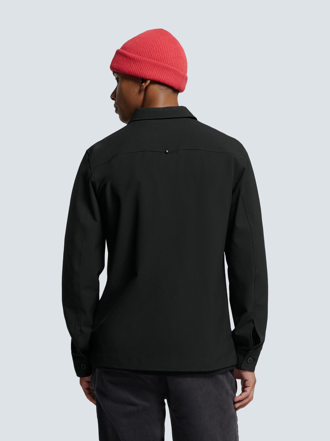 NO EXCESS Langarmhemd »No Excess Overshirt mit Zip-Verschluss«