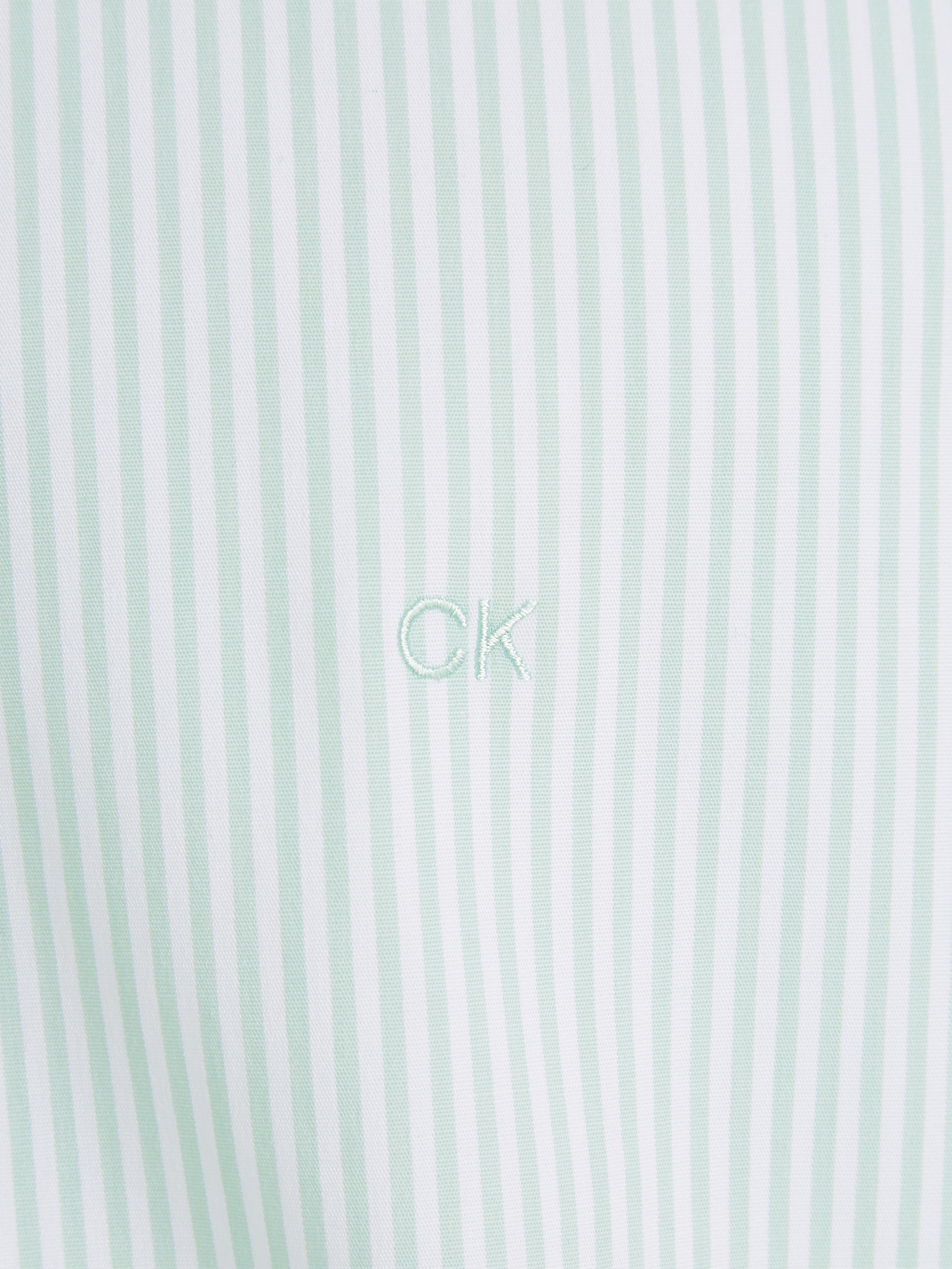 Calvin Klein Langarmhemd »POPLIN STRIPE SLIM SHIRT« mit Logoprägung