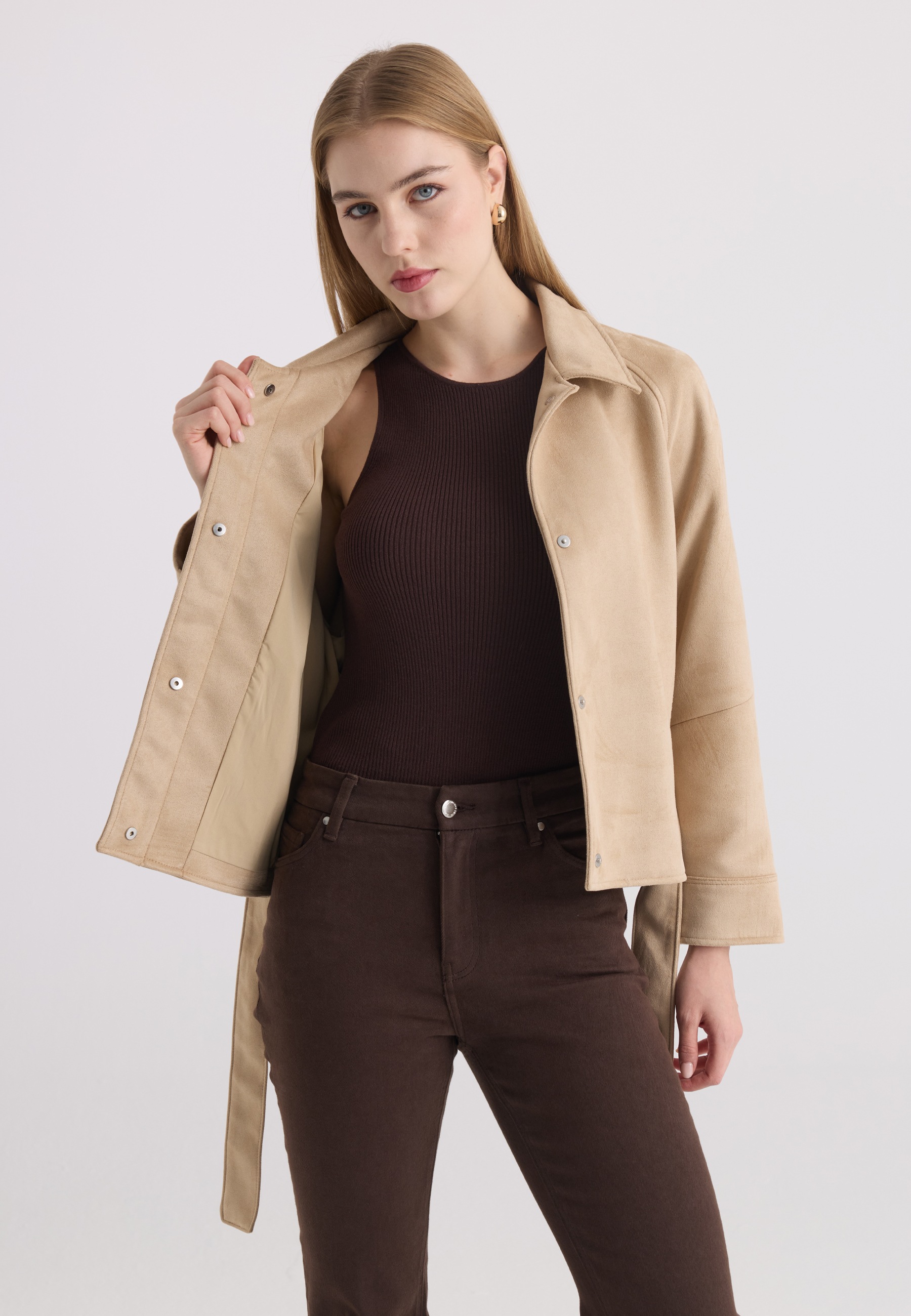 Felix Hardy Lederimitatjacke »Jacke aus Velourslederimitat«