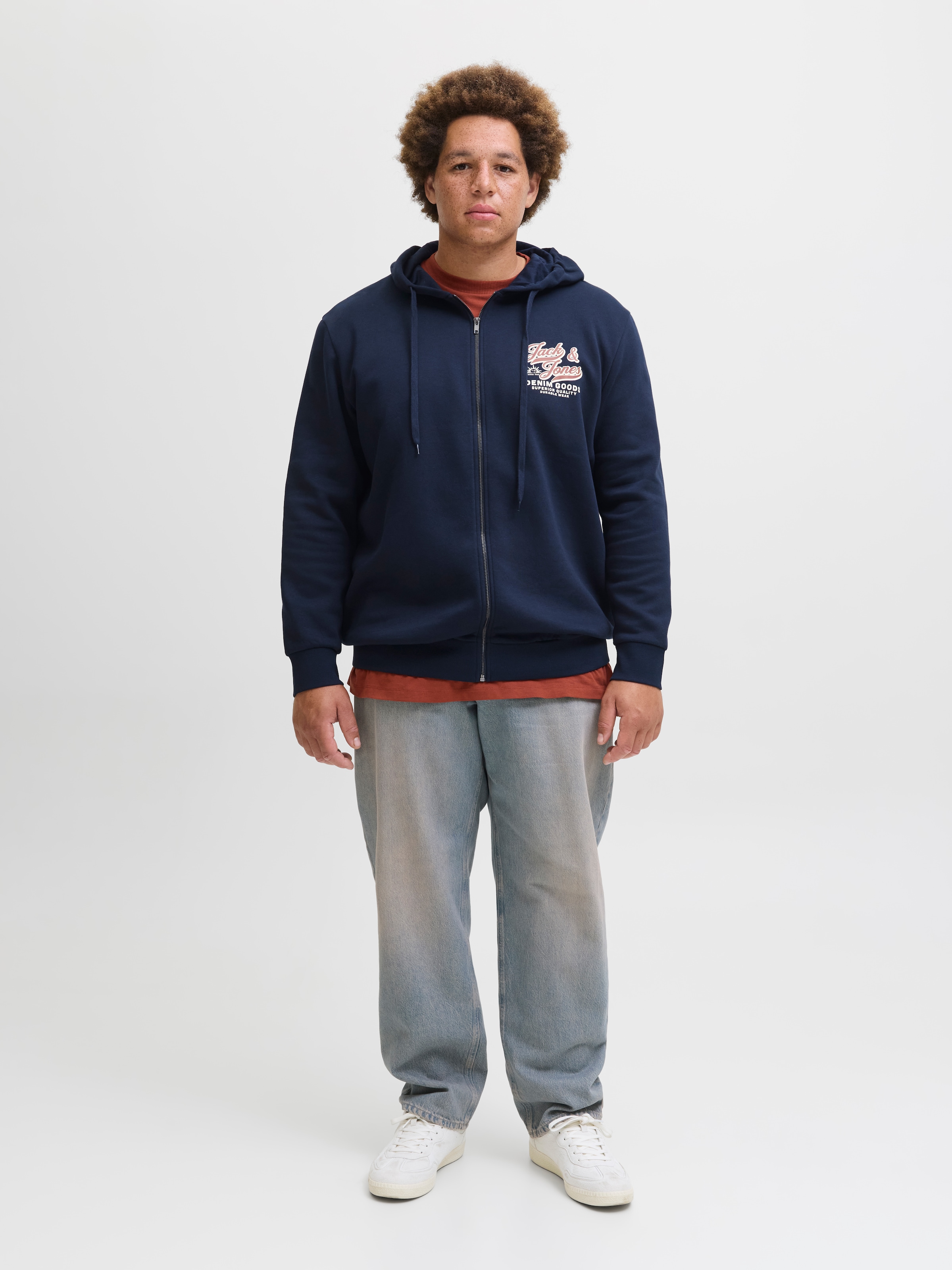 Jack & Jones PlusSize Kapuzensweatshirt »JJELOGO SWEAT ZIP HOOD 2 COL AW25 PLS«