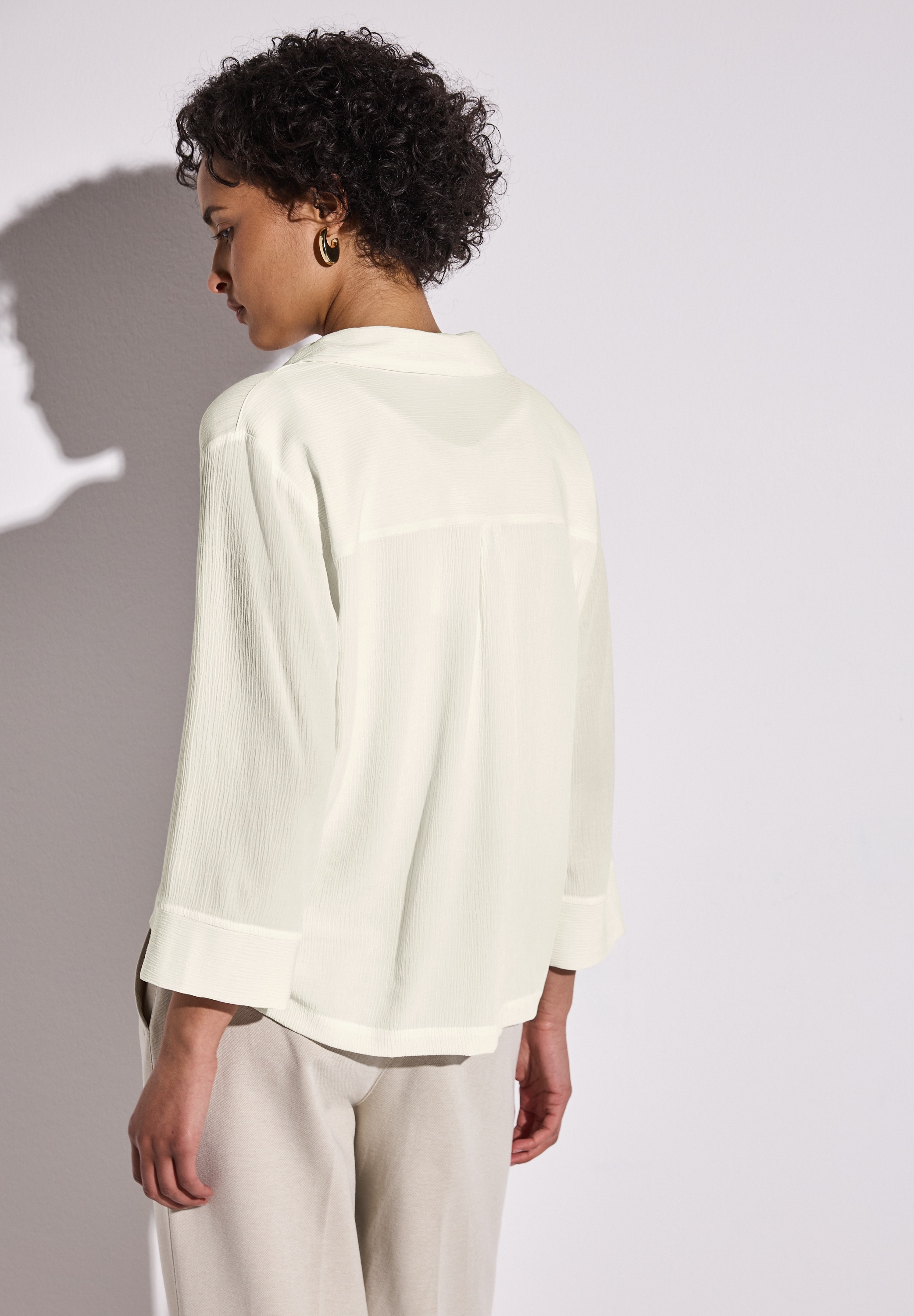 STREET ONE Crinklebluse, mit 3/4-Arm günstig online kaufen