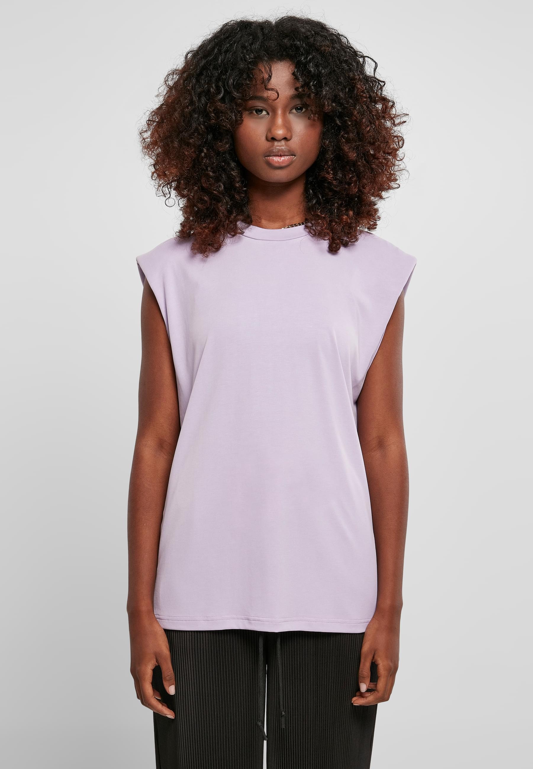 URBAN CLASSICS Muskelshirt »Urban Classics Damen Ladies Modal Padded Shoulder Tank«, (1 tlg.)