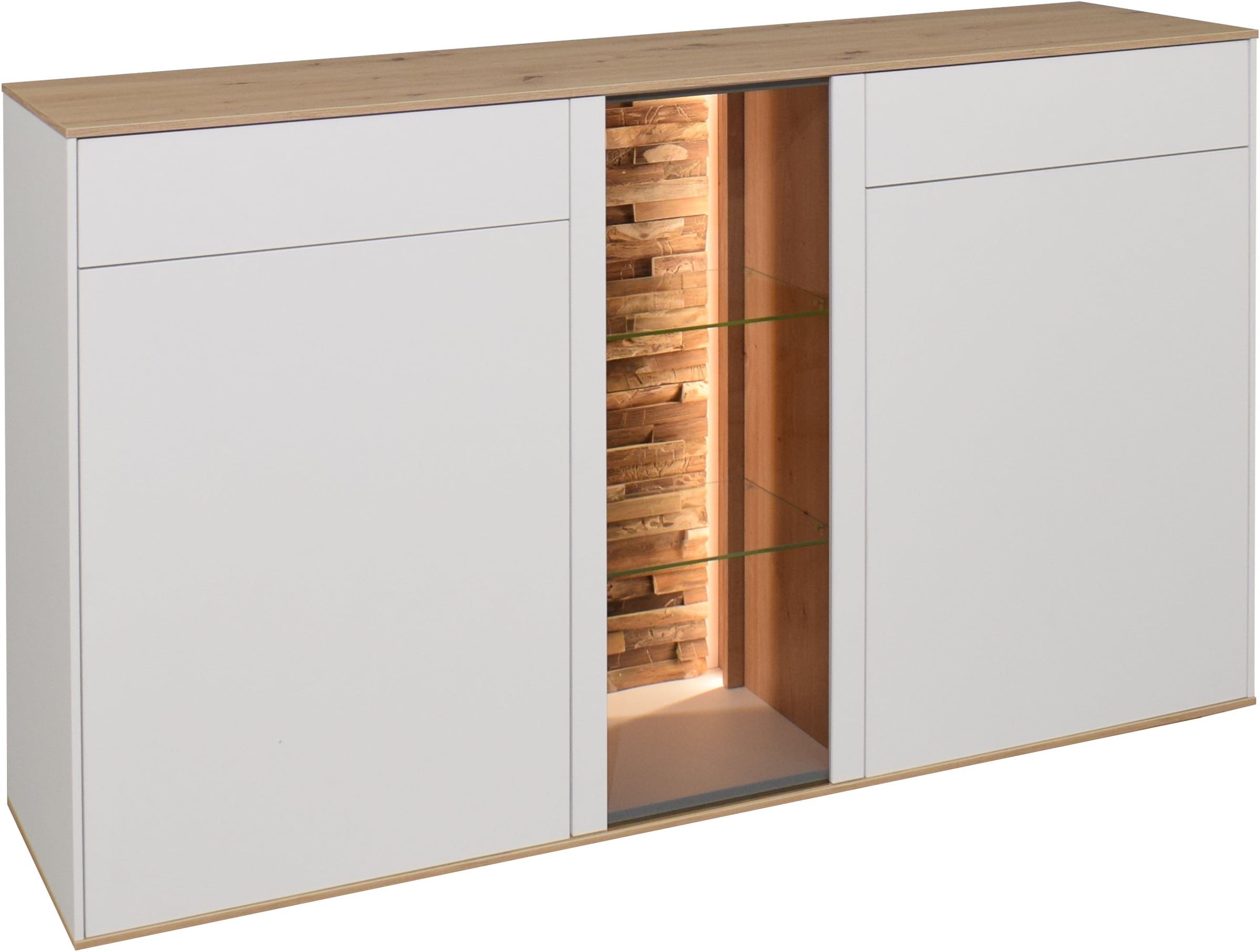 Mäusbacher Kommode Faro Sideboard B 159 cm, inkl. Beleuchtung, Push to open Funktion