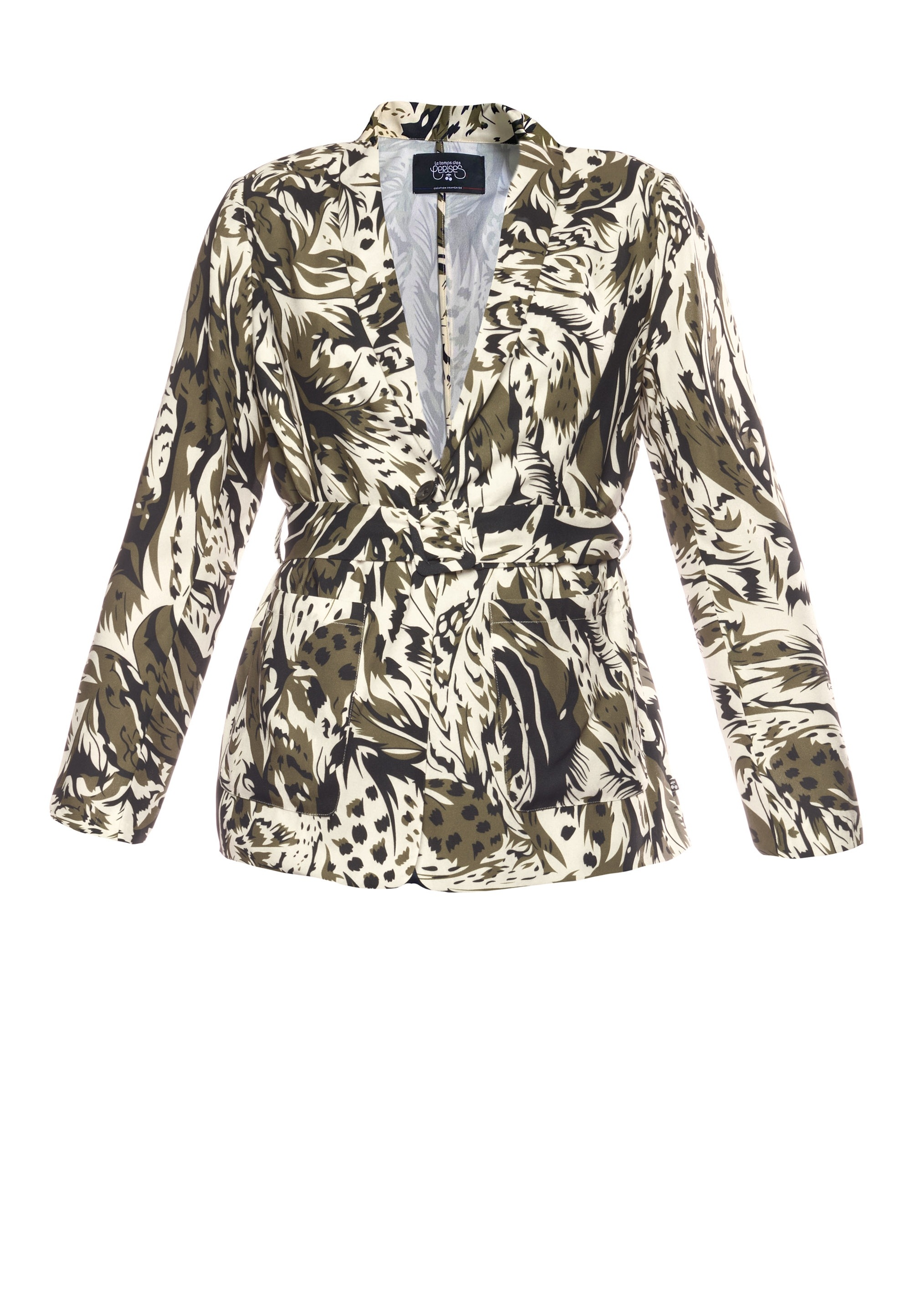 Le Temps Des Cerises Jackenblazer »VESTE FEMME SALOME(ML / JACKET WOMAN SALOME (LONG SLEEVE)«, mit stilvollem Allover-Print