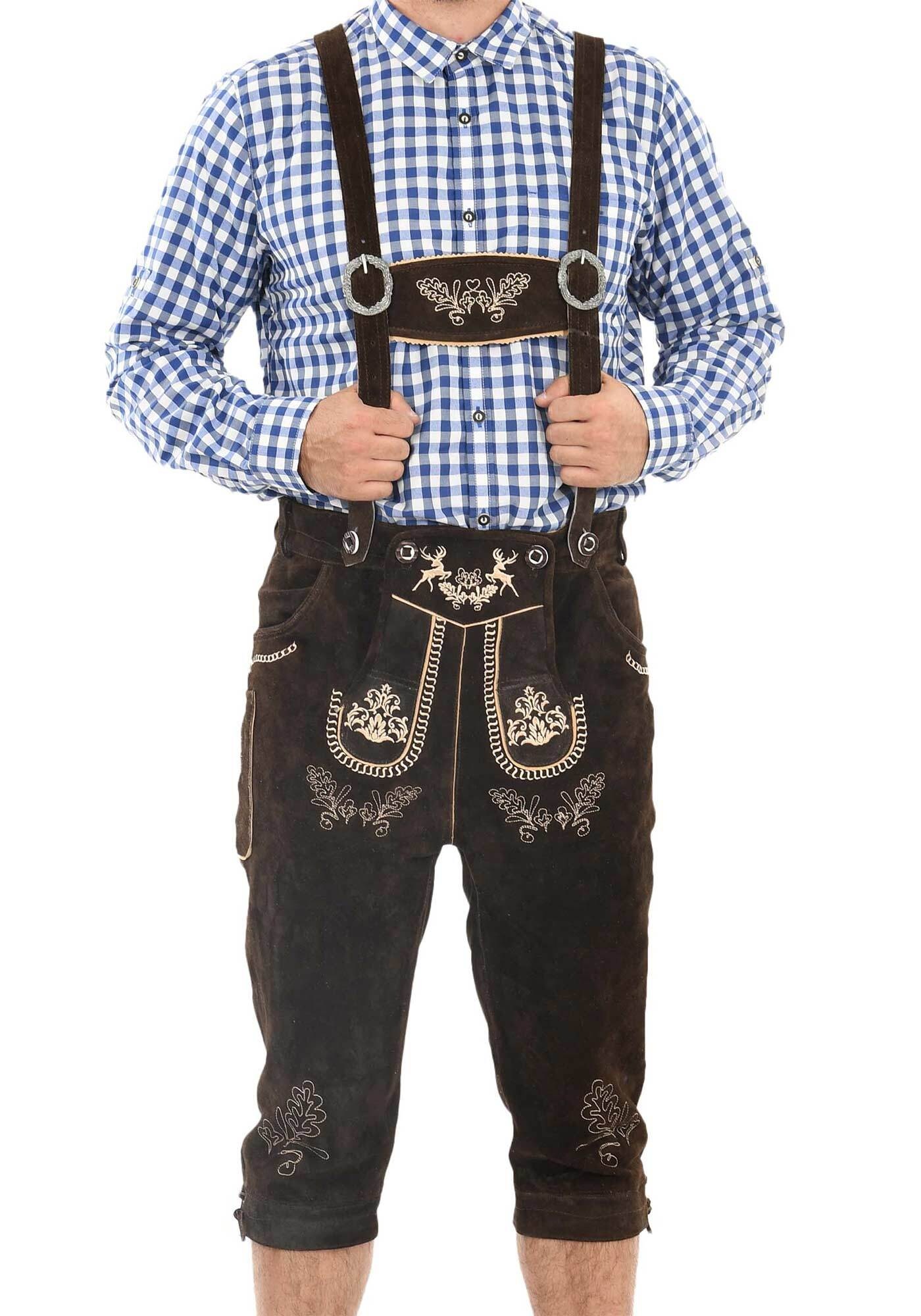 Alessandro Salvarini Trachtenlederhose "ASGustl", Lederhose in Trachtenstil günstig online kaufen
