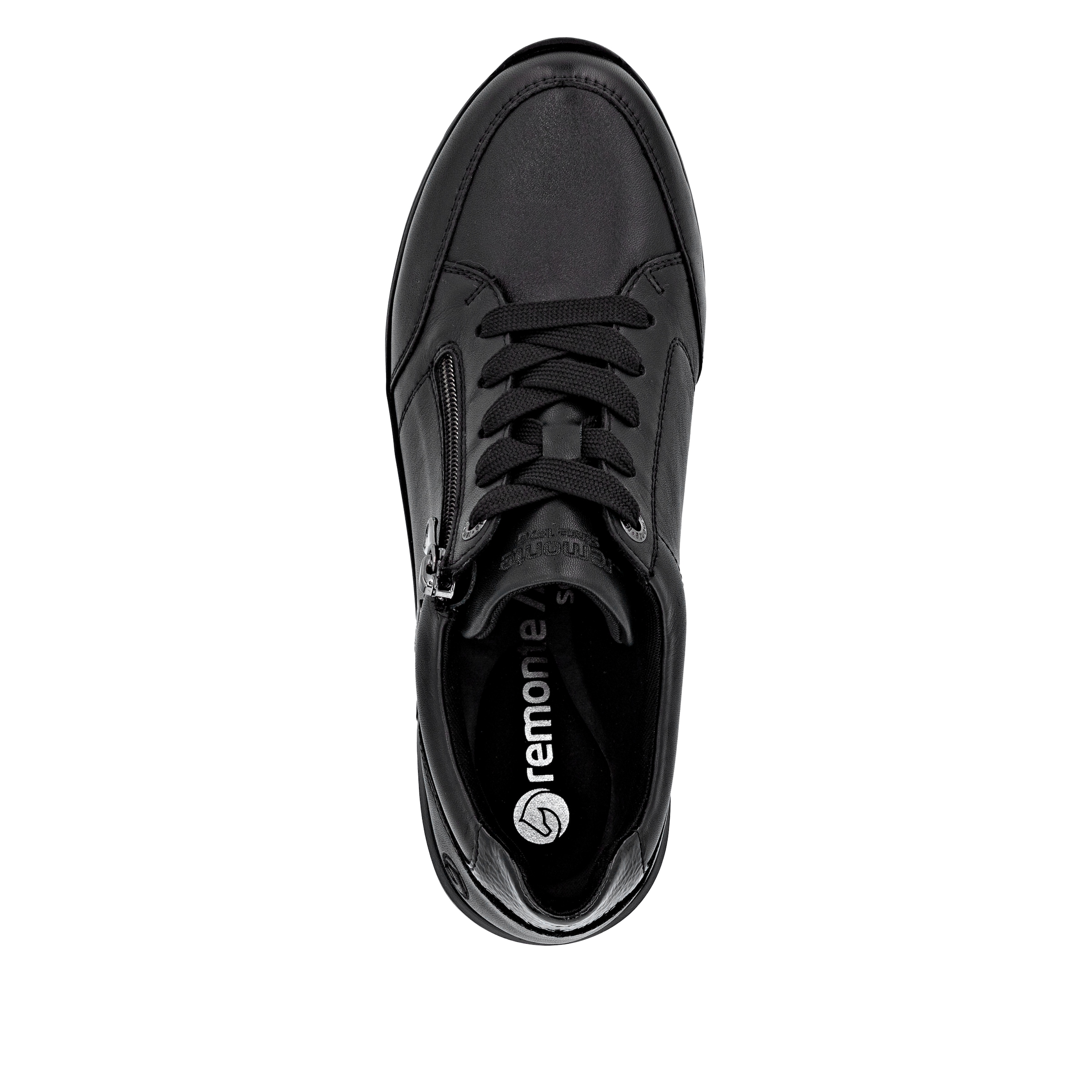 Remonte Keilsneaker, Freizeitschuh, Halbschuh, Schnürschuh mit goldfarbenem Logoanhänger