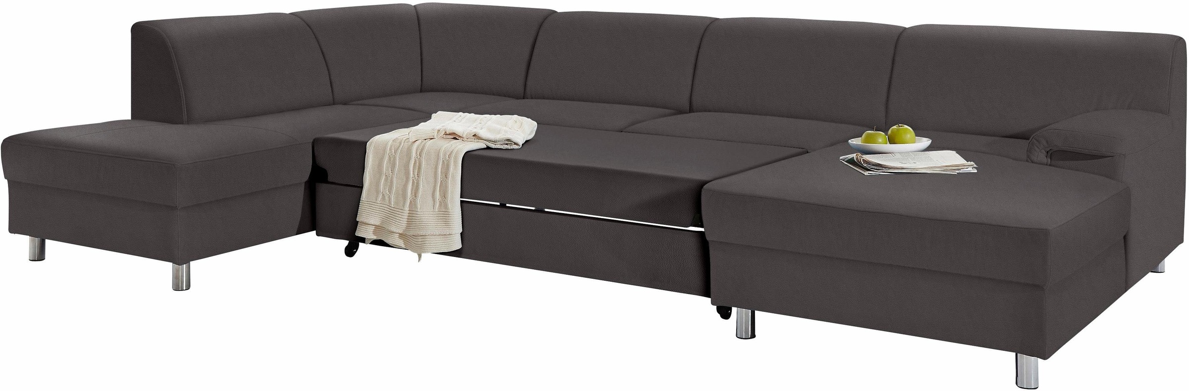 Home affaire Wohnlandschaft "Jamie, zeitloses Design, fester Sitzkomfort, v günstig online kaufen