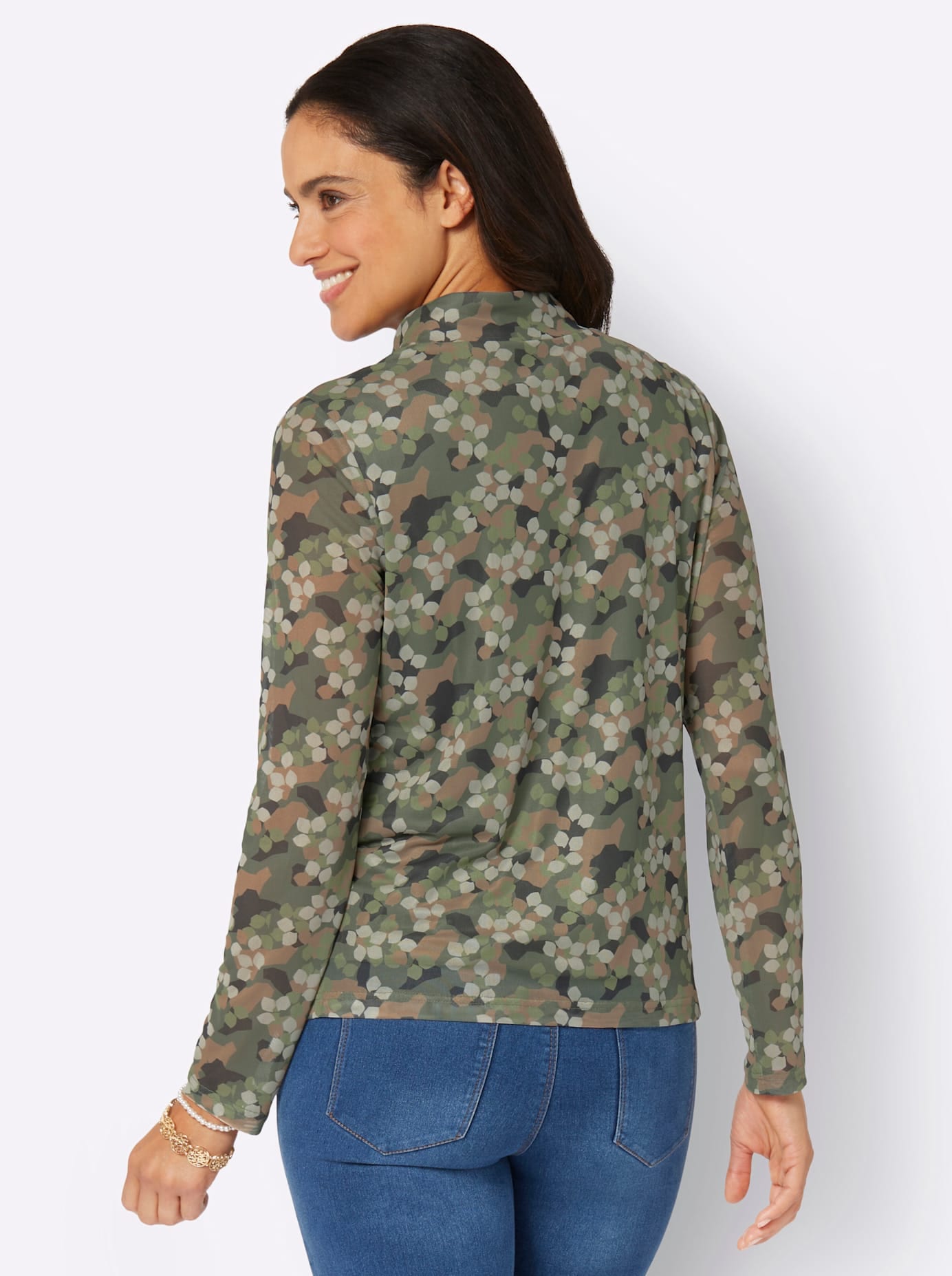 Inspirationen Langarmshirt »Stehkragen-Shirt«, (1 tlg.)