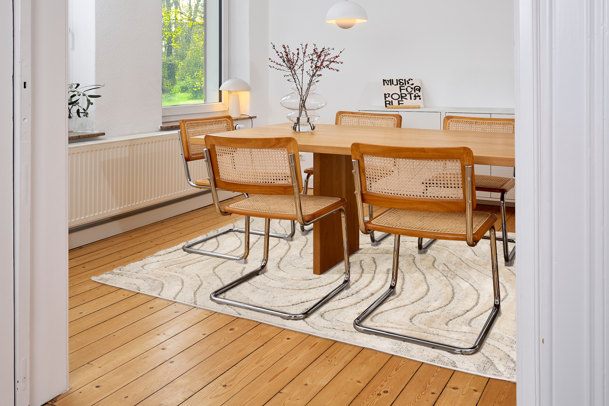 ASTRA Teppich »Lou 251«, rechteckig, 10 mm Höhe, Hoch Tief Struktur, Kurzflor, Wohnzimmer, Schlafzimmer