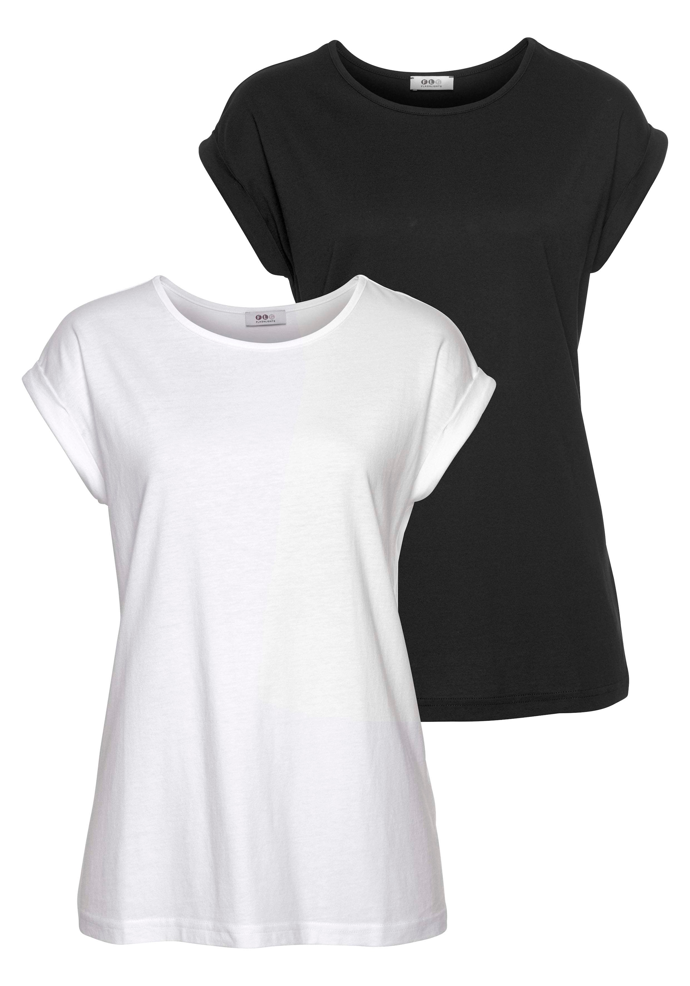 Flashlights T-Shirt Packung, 2er-Pack, 2 Stk. tlg. Kurzarm, figurbetont, un günstig online kaufen