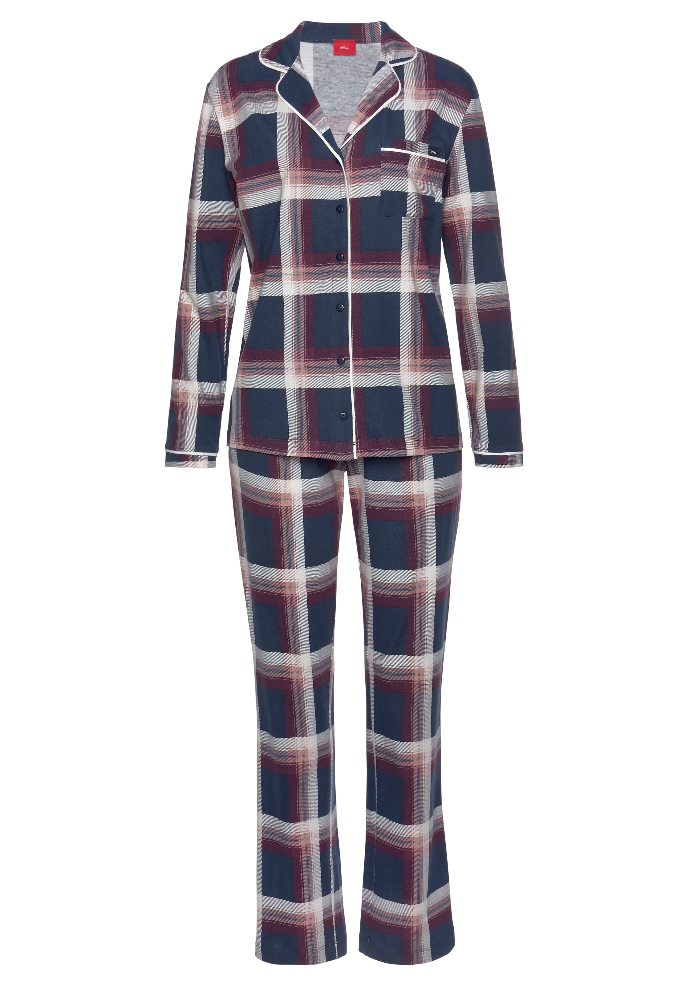 s.Oliver Pyjama 2 Stk. tlg., im klassischen Karo-Muster günstig online kaufen