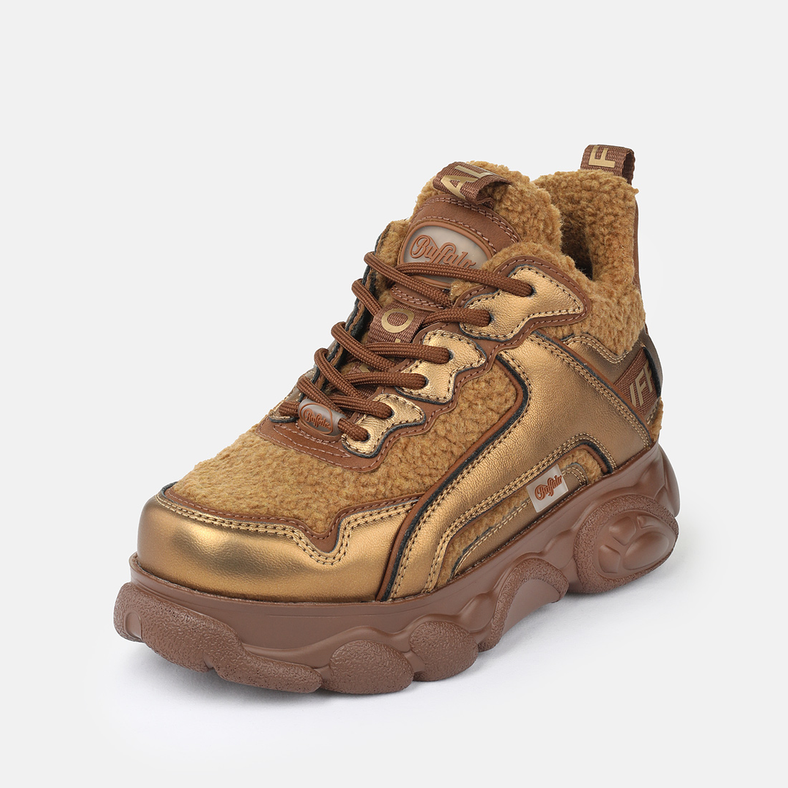 Buffalo Plateausneaker »CLD CHAI WARM«  Schnürschuh, Halbschuh, Freizeitsneaker mit Fellimitat-Besatz