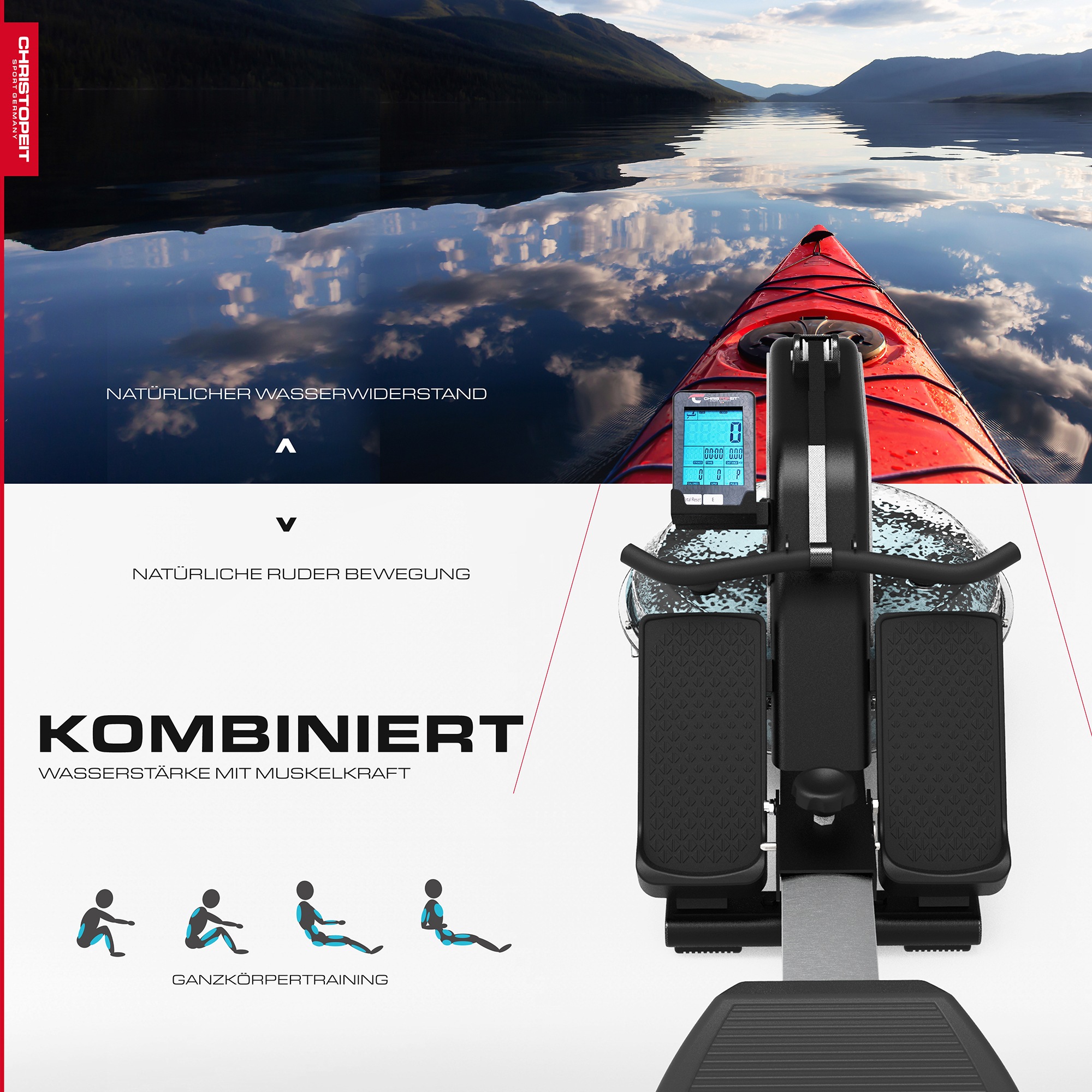 Christopeit Sport® Ruderzugmaschine »WP 1000«, Rudermaschine
