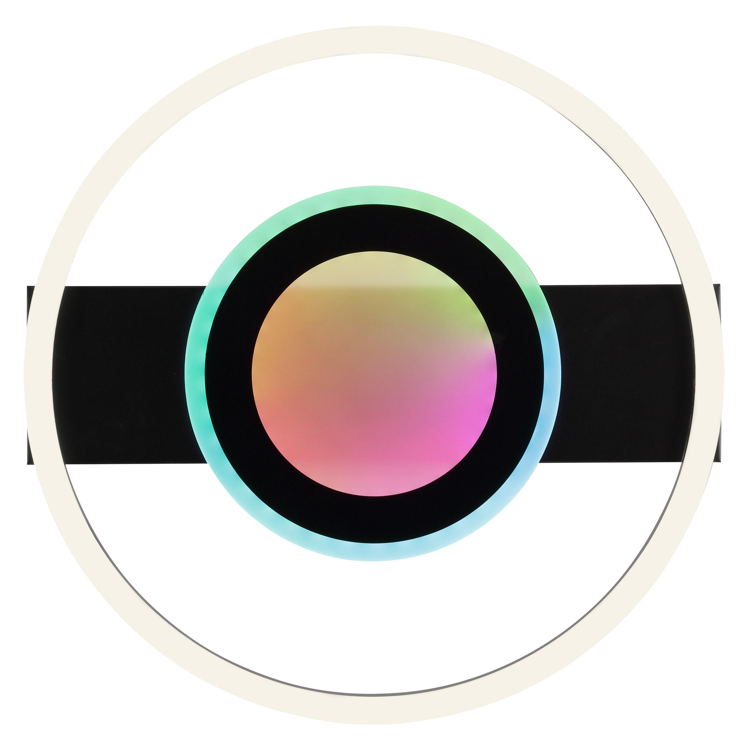 Brilliant LED Deckenleuchte »Maureen« LED-Modul 1 Stk. warmweiß - kaltweiß 37cm, 2300lm, 3000-6500K, dimmbar, CCT, RGB, schwarz