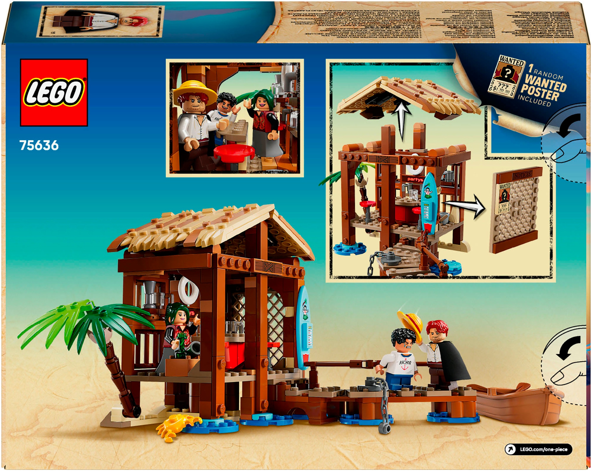 LEGO® Konstruktionsspielsteine »Hütte im Windmühlendorf (75636), LEGO One Piece«, (299 St.), Made in Europe