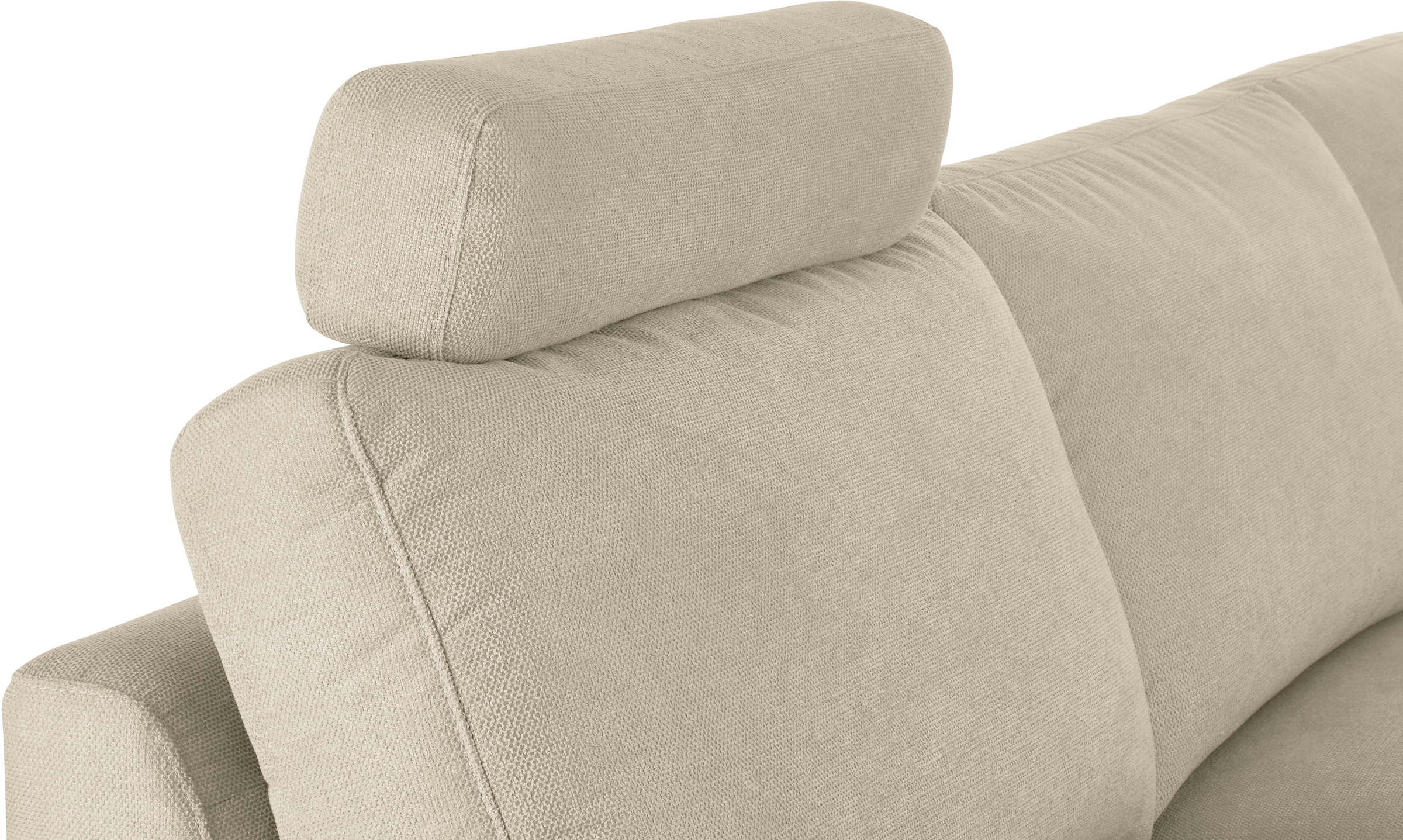 3C Candy Ecksofa »Lecce, wahlweise PUR-Schaumstoff oder Tonnentaschenfederkern« Bett im 2,5-Sitzer, teilmotorische Schlaffunktion im Longchair, L-Form